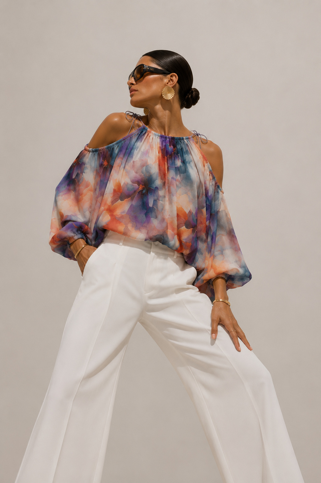 Blusa Bingo tonos moras
