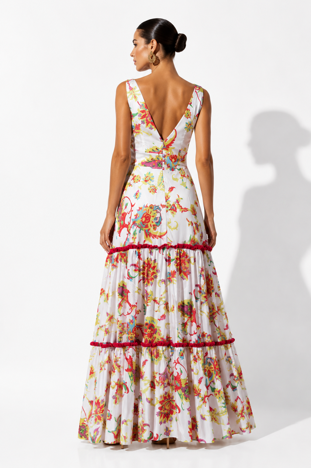 Vestido Alejandra Ll Blanco Estampado