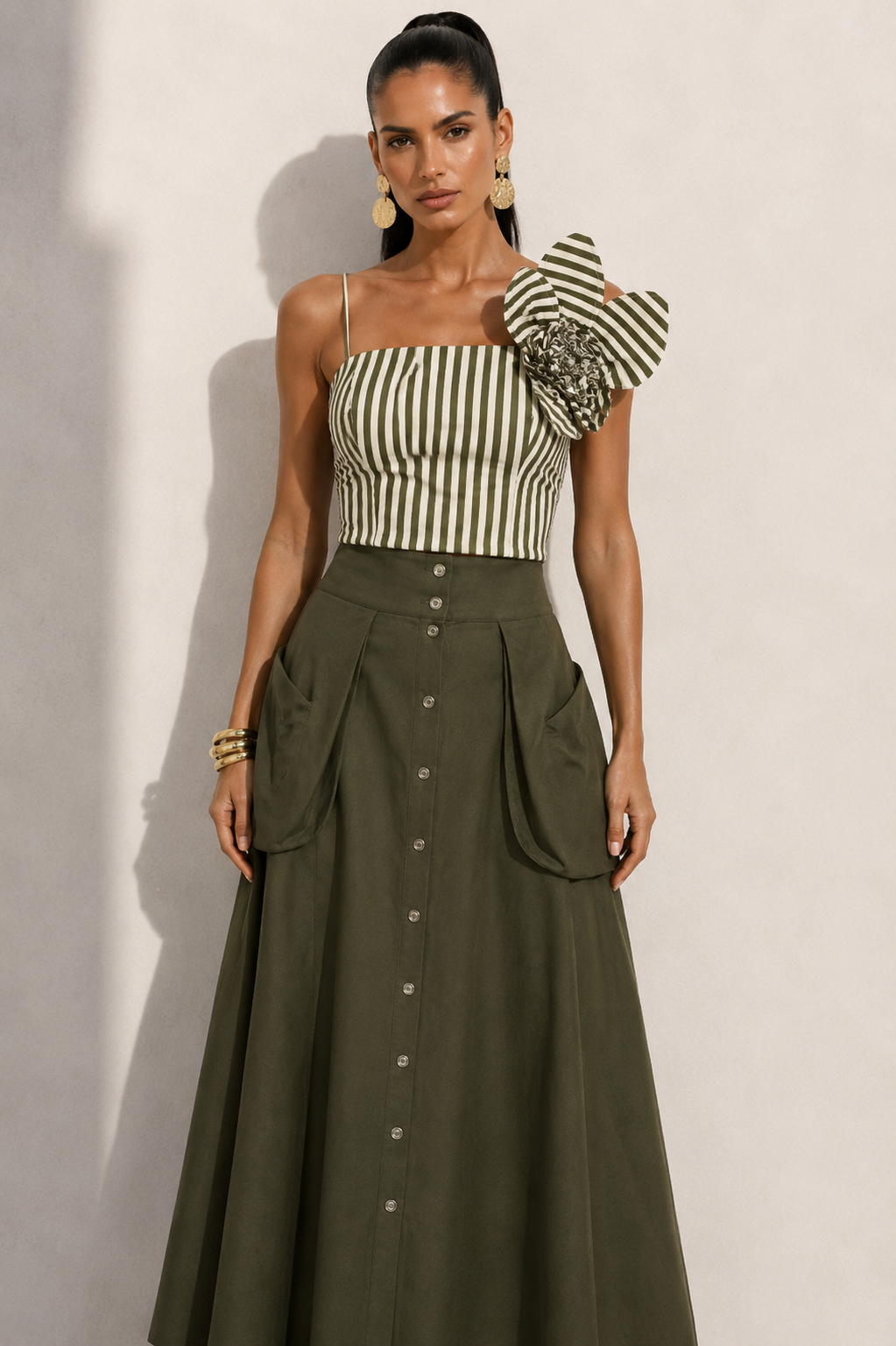 Top Berlim Rayas verdes
