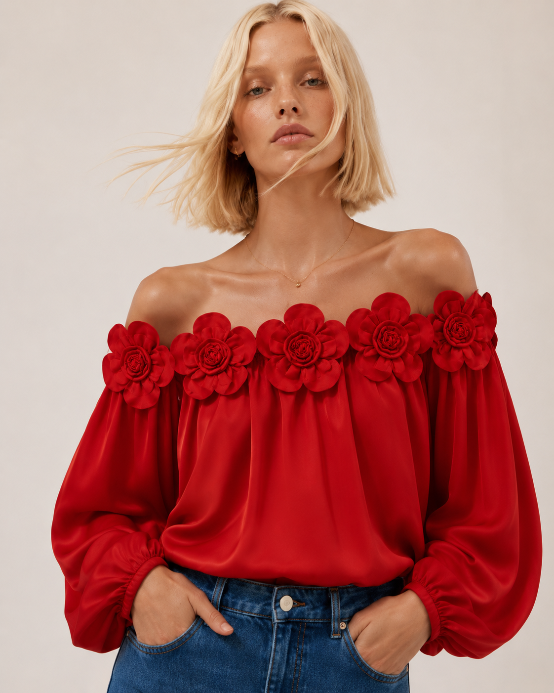Blusa Magnoleah rojo