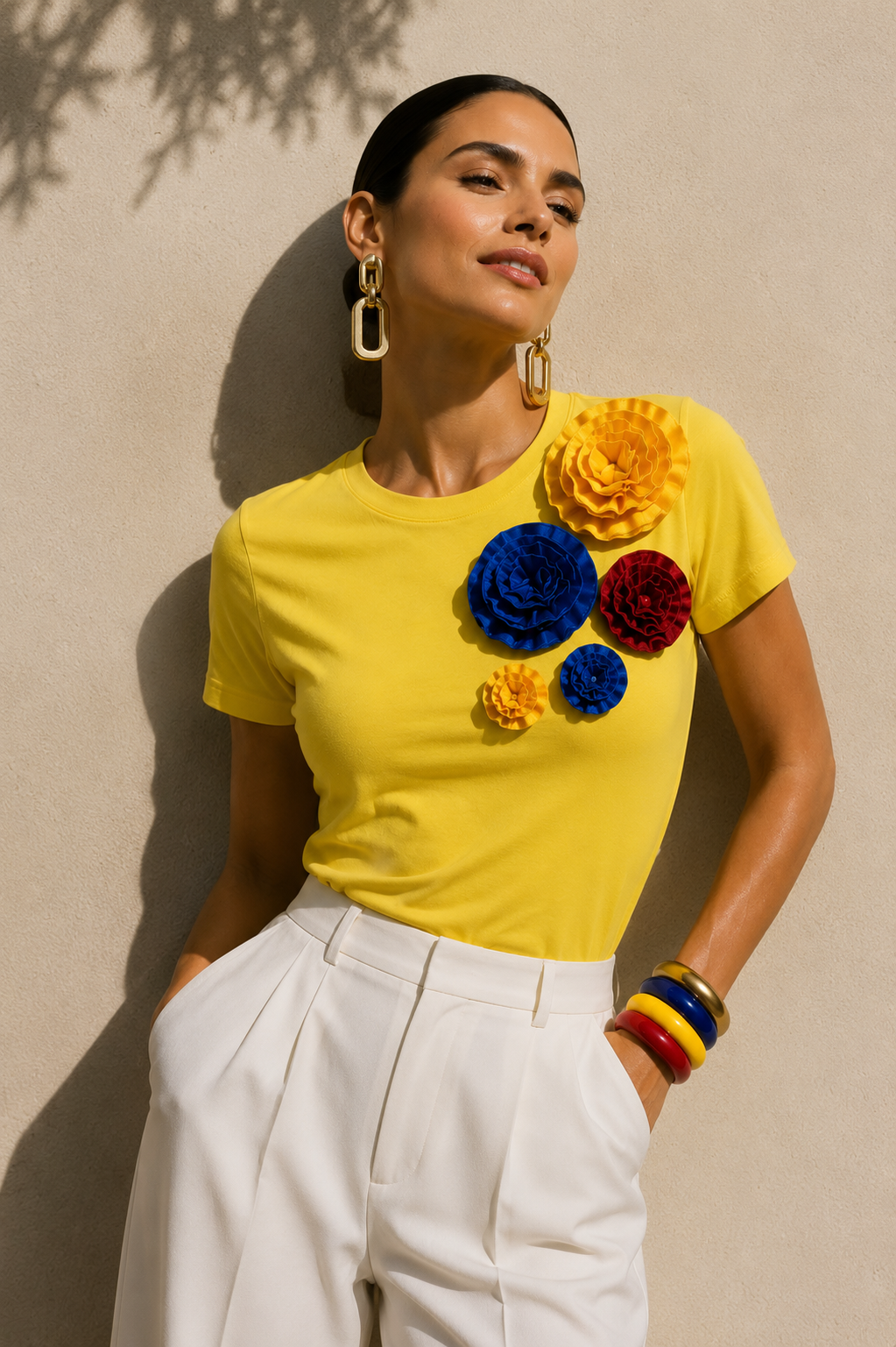 Camiseta Colombia Florece amarilla
