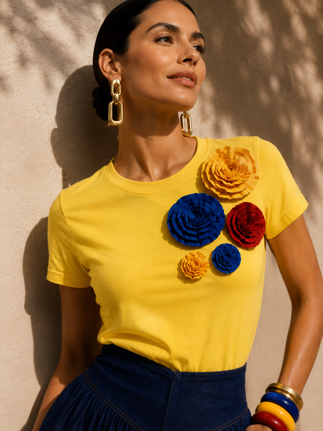 Camiseta Colombia Florece amarilla