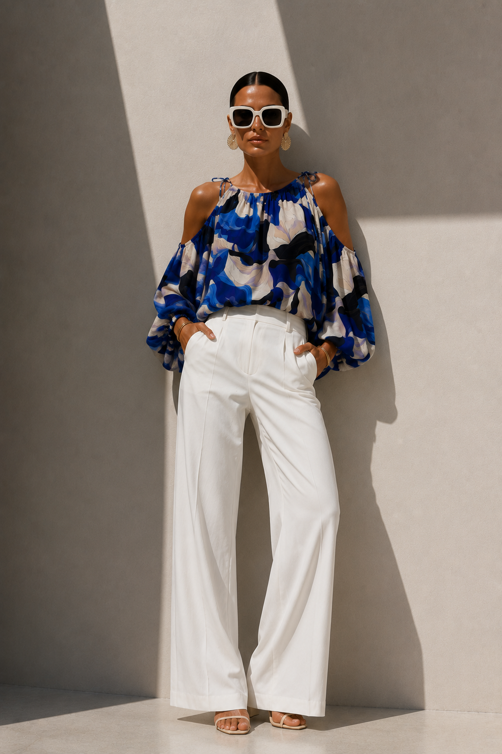 Blusa Bingo azul estampado