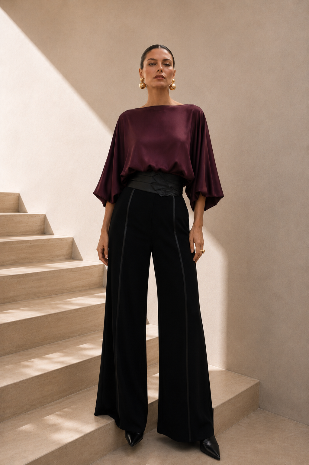 Blusa Exitosa vinotinto