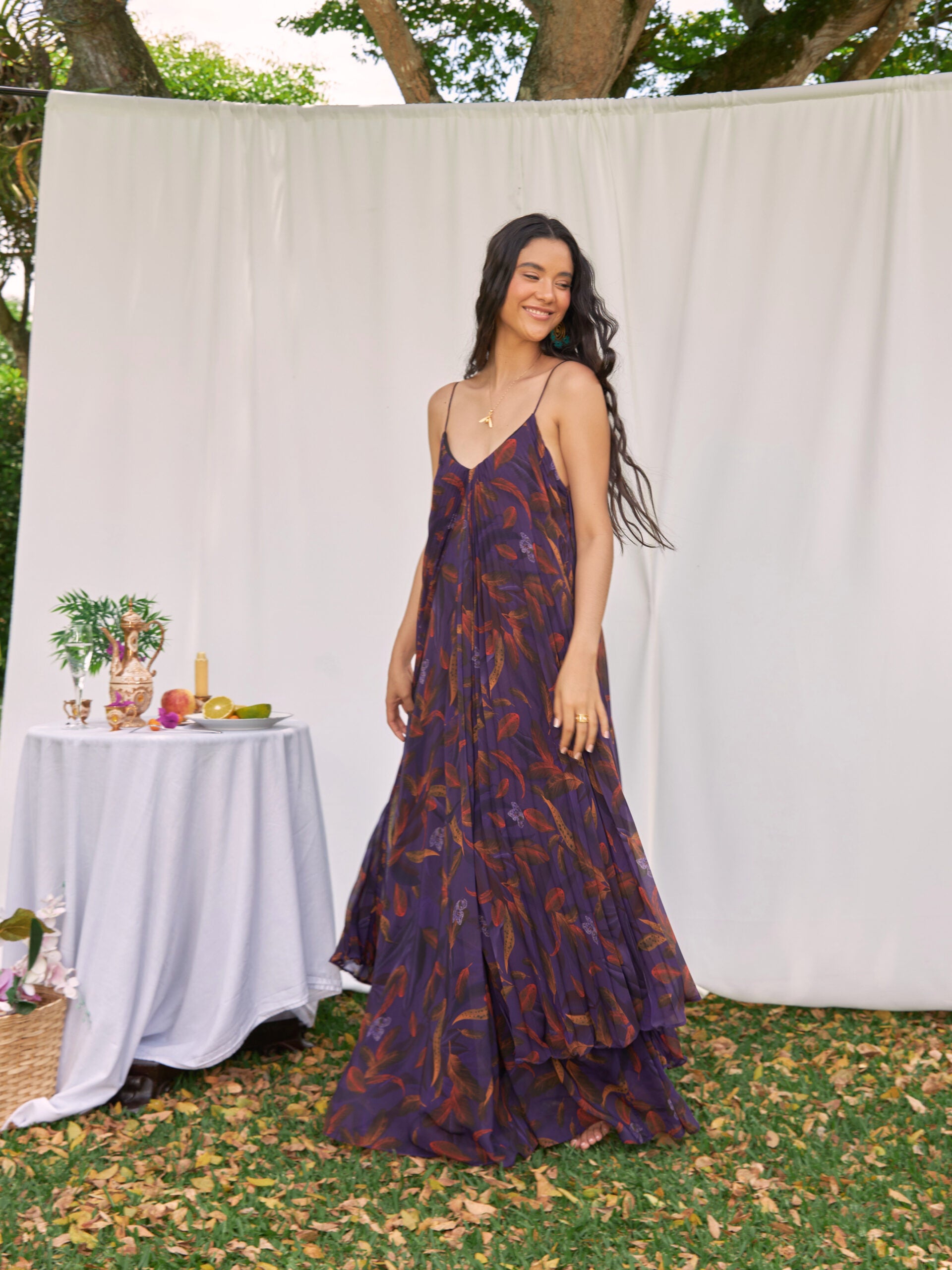 Vestido Aratoca Morado Estampado