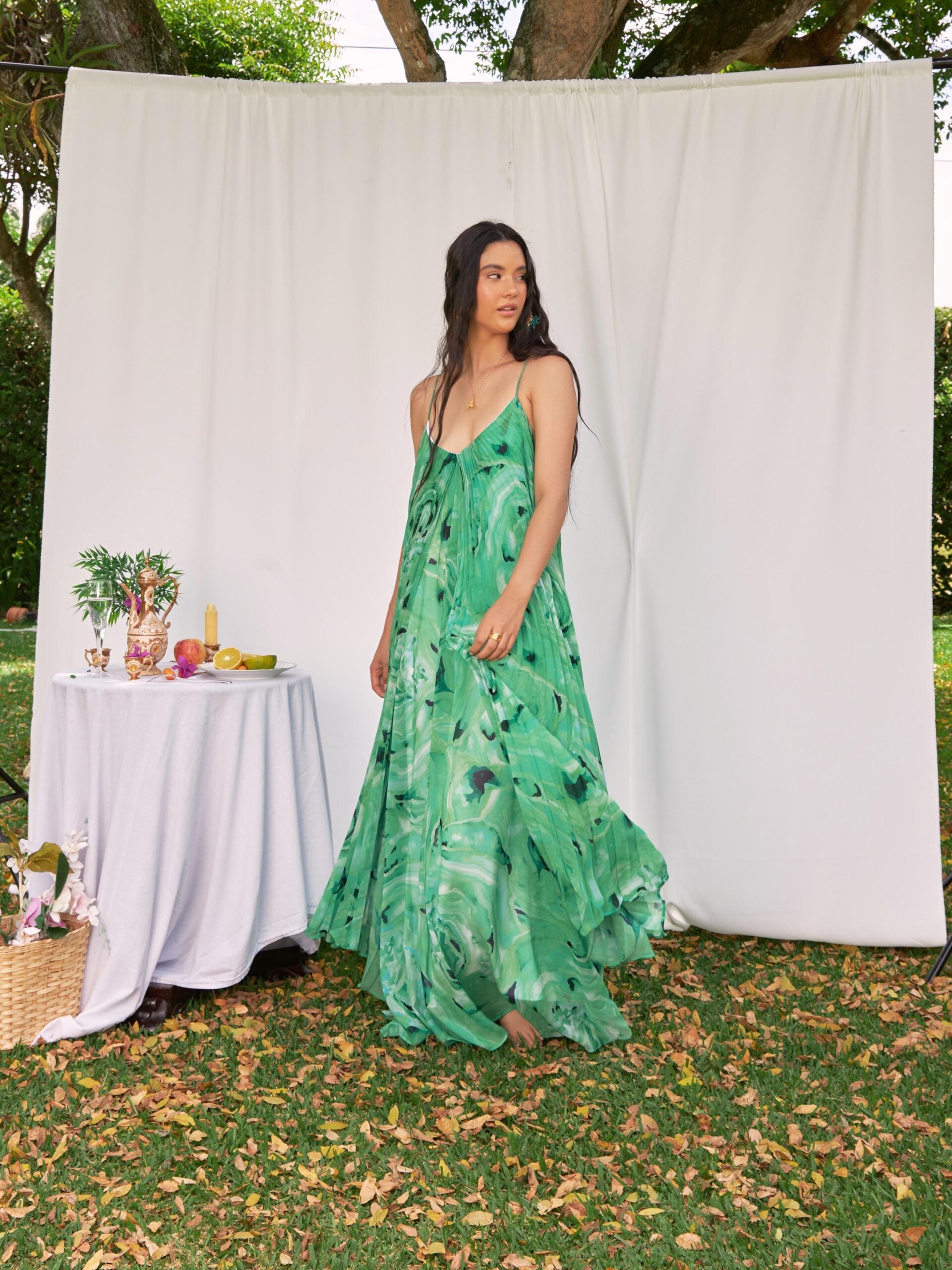 Vestido Aratoca Verde Estampado
