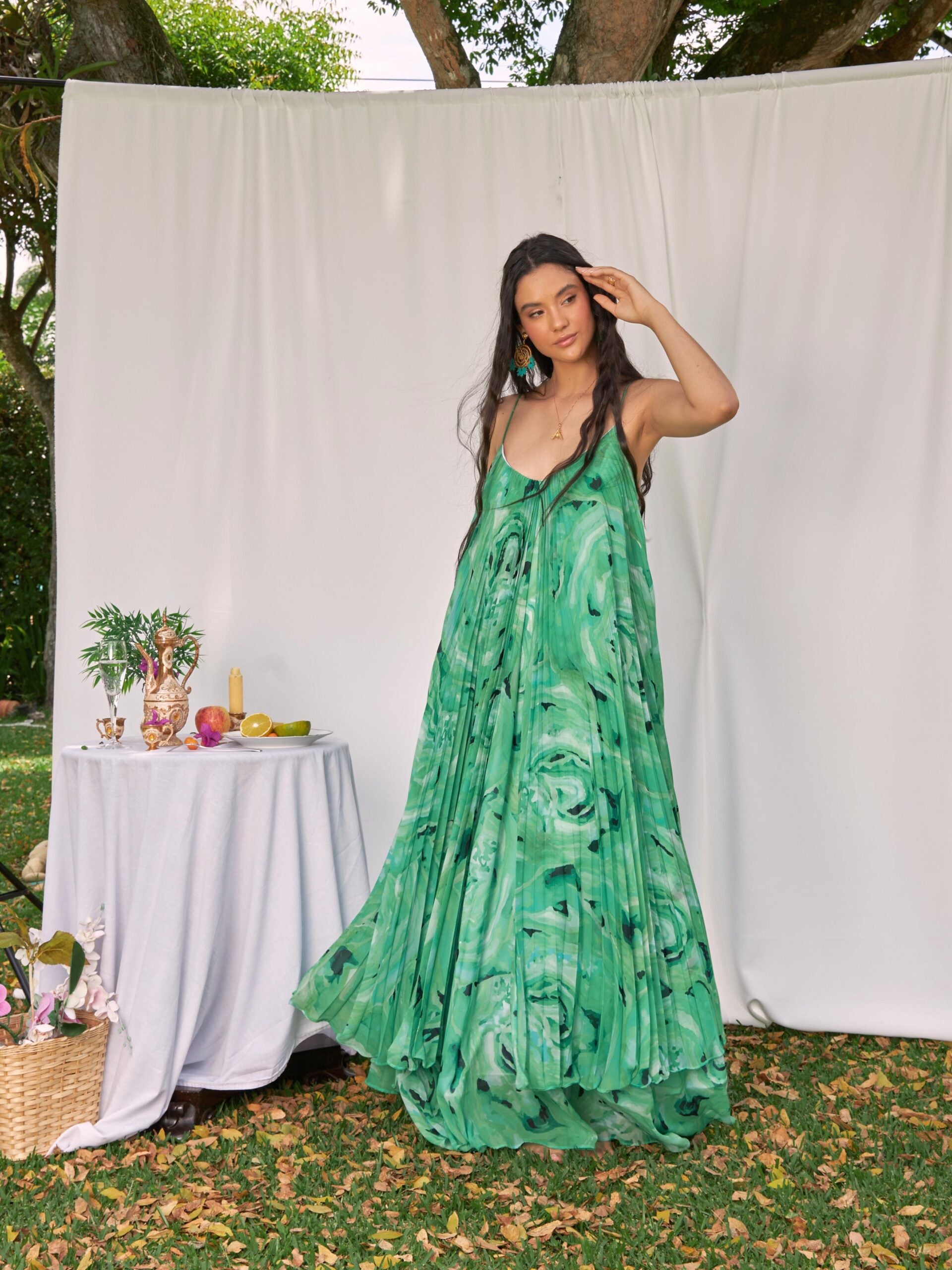 Vestido Aratoca Verde Estampado