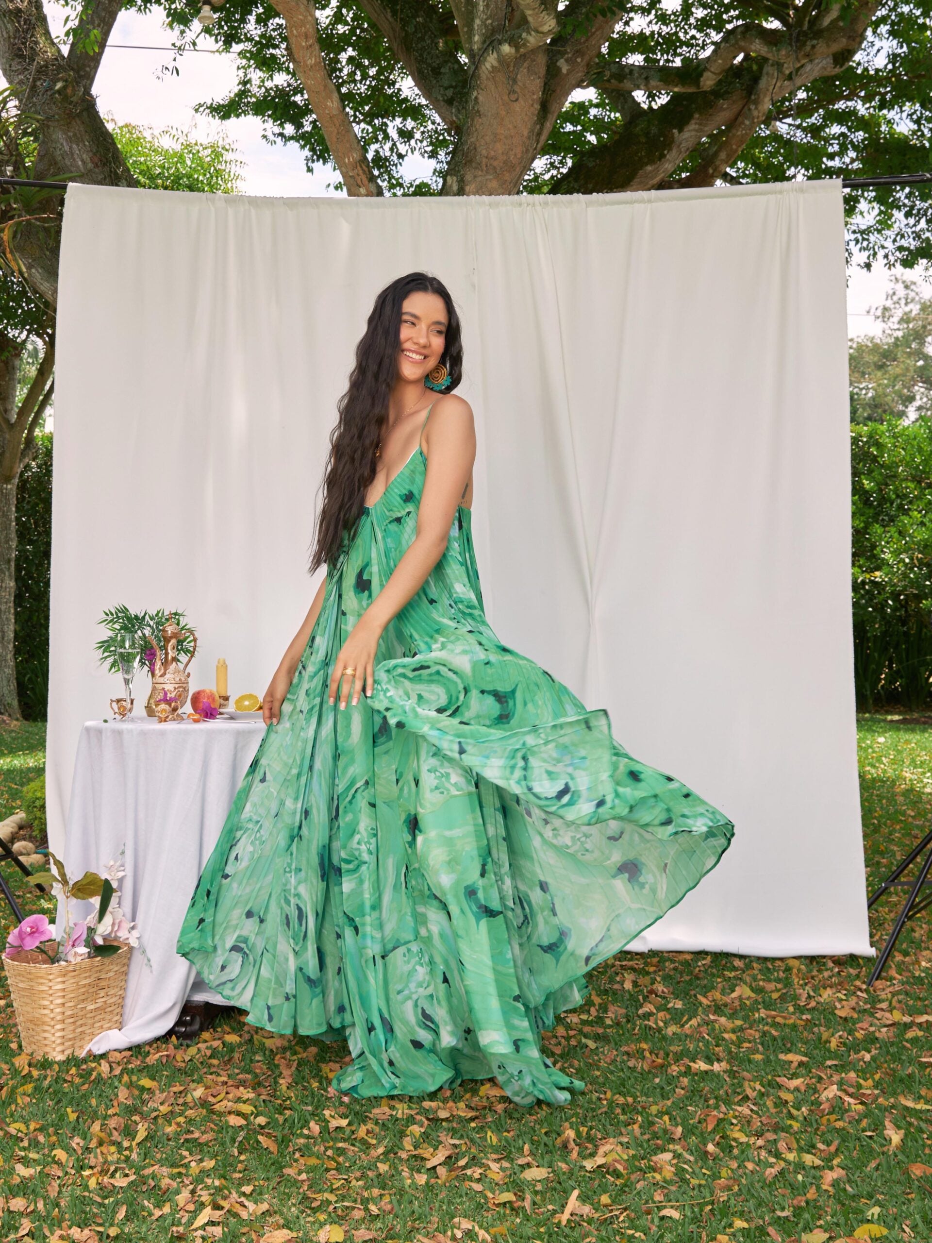 Vestido Aratoca Verde Estampado