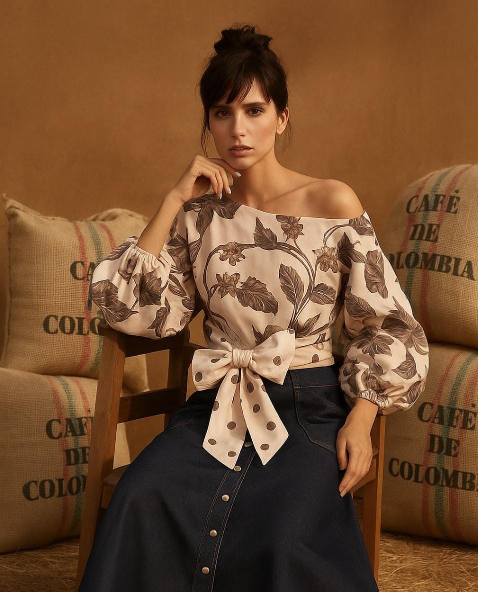 Blusa Patty Coffee Branches