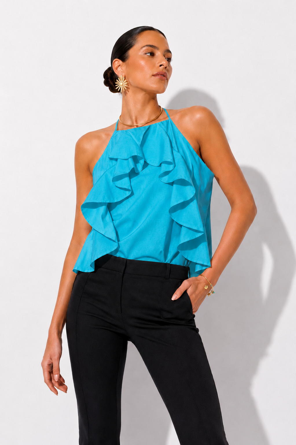 Blusa Valenciana Aguamarina