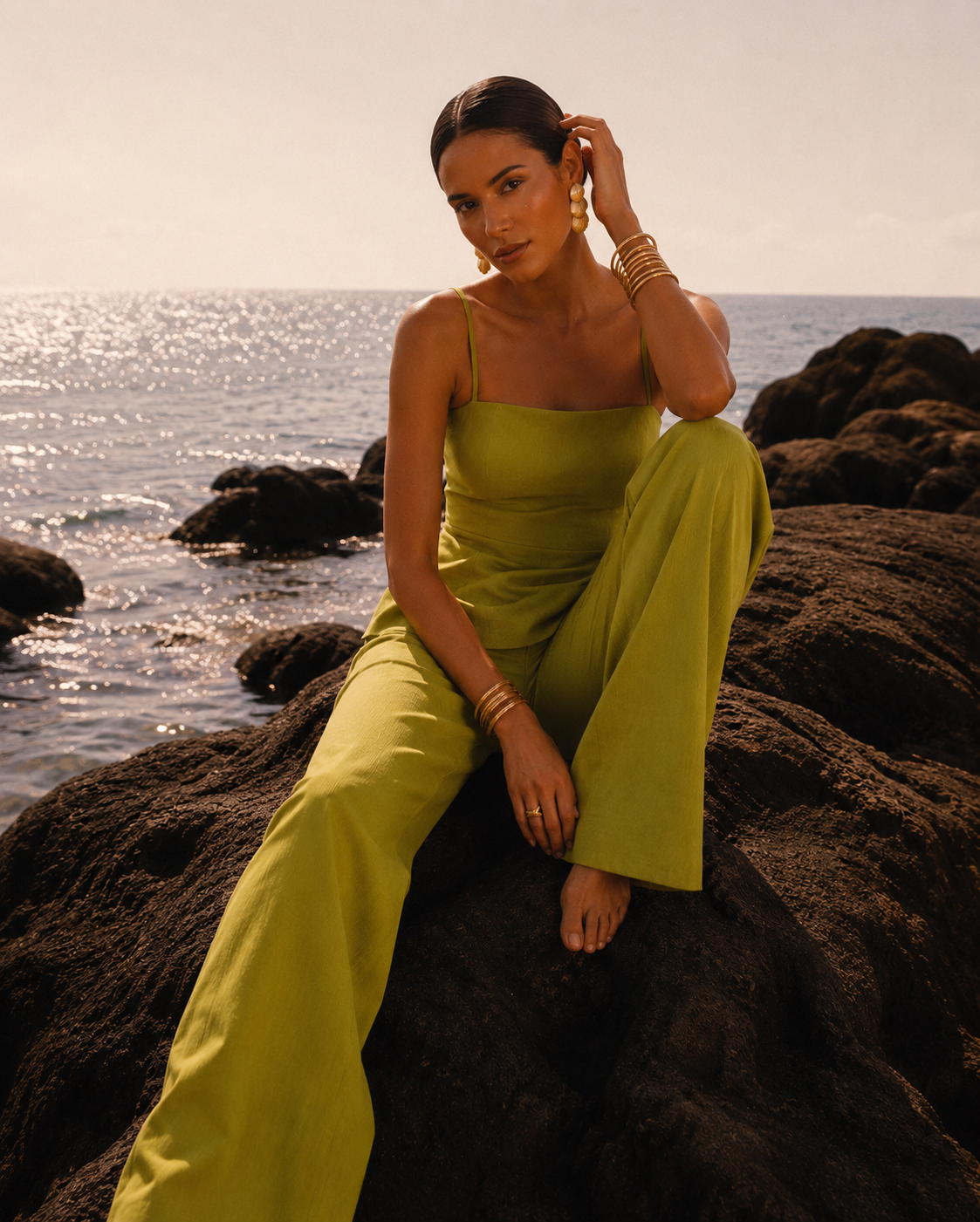 Blusa Balboa verde pistacho
