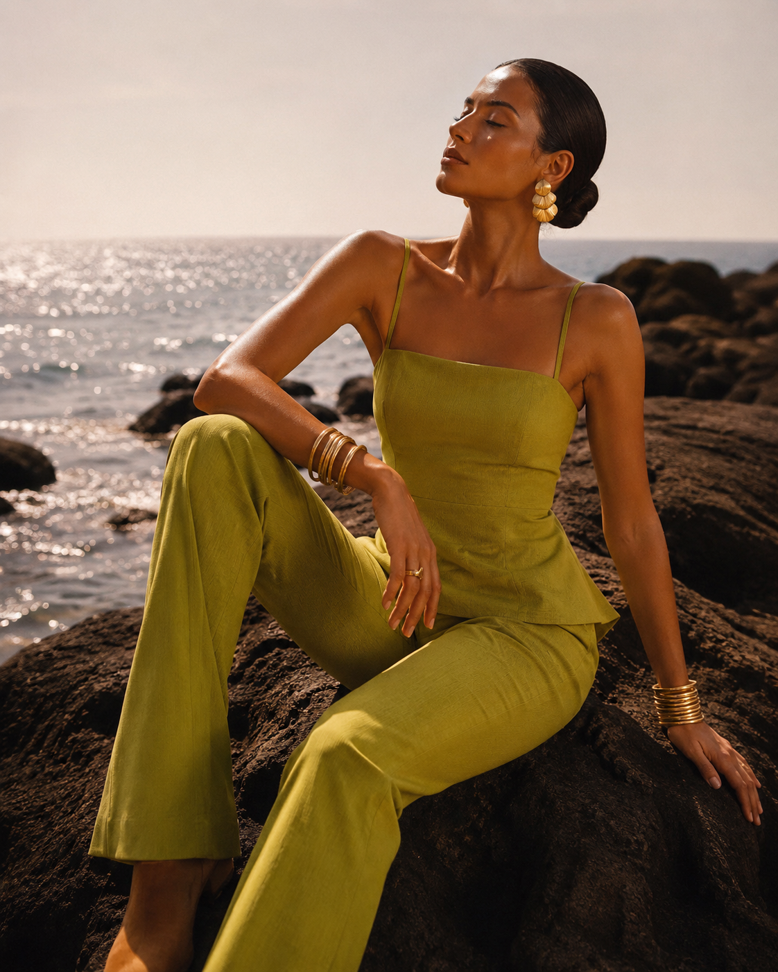 Blusa Balboa verde pistacho