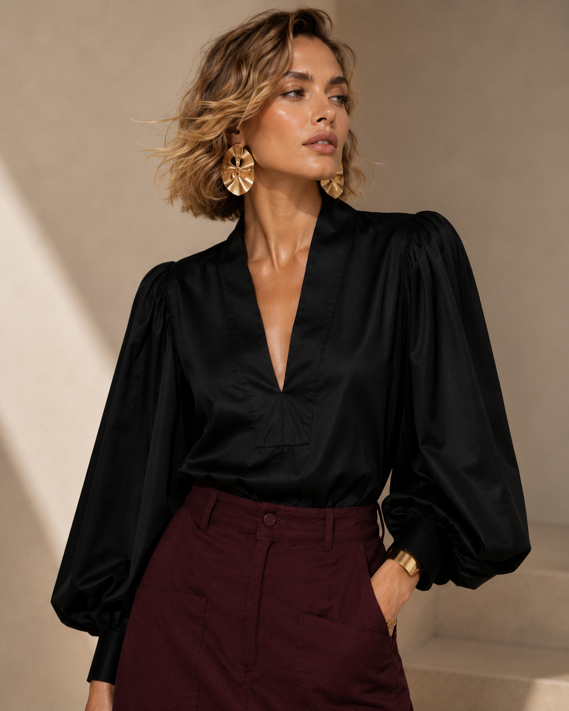 Blusa Polonia negro