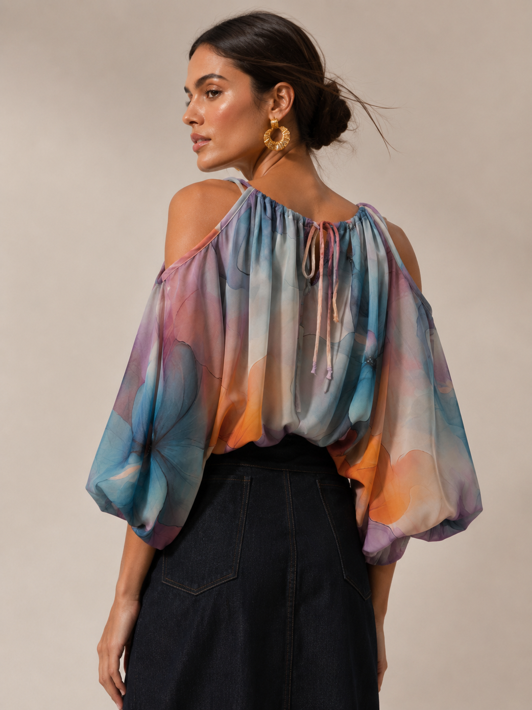 Blusa Bingo tonos moras
