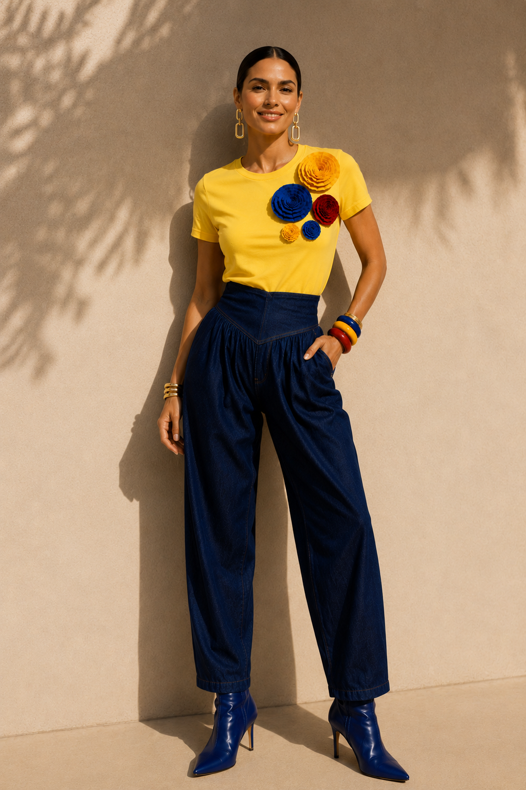 Camiseta Colombia Florece amarilla