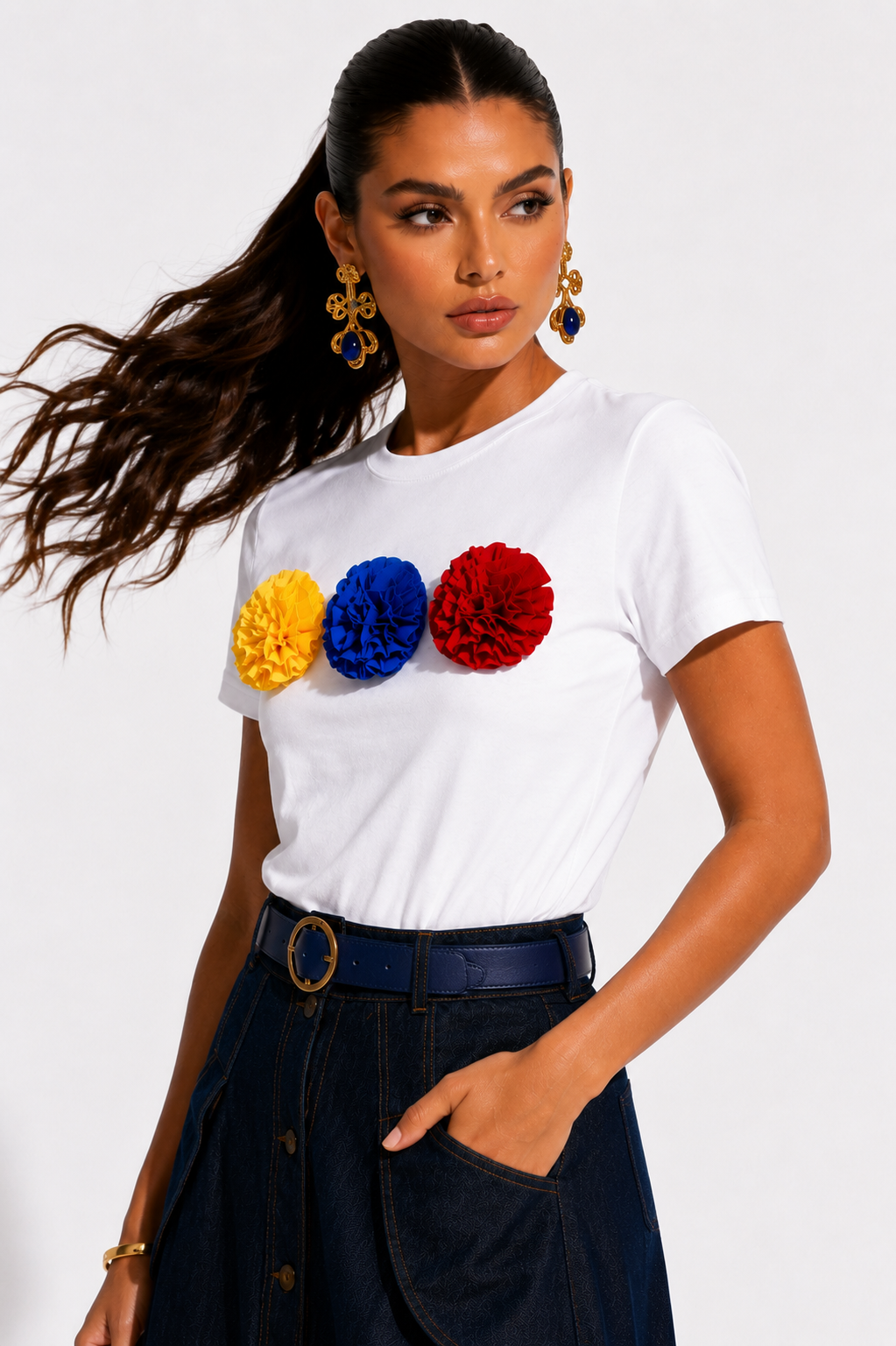 Camiseta Colombia blanca