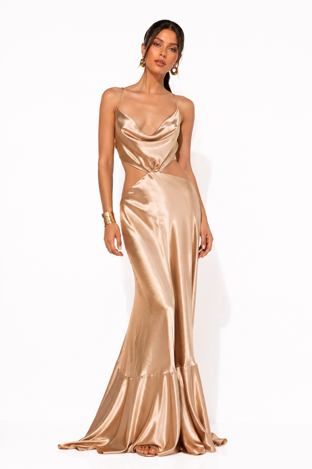 Vestido Nueva Zelanda Largo Dorado