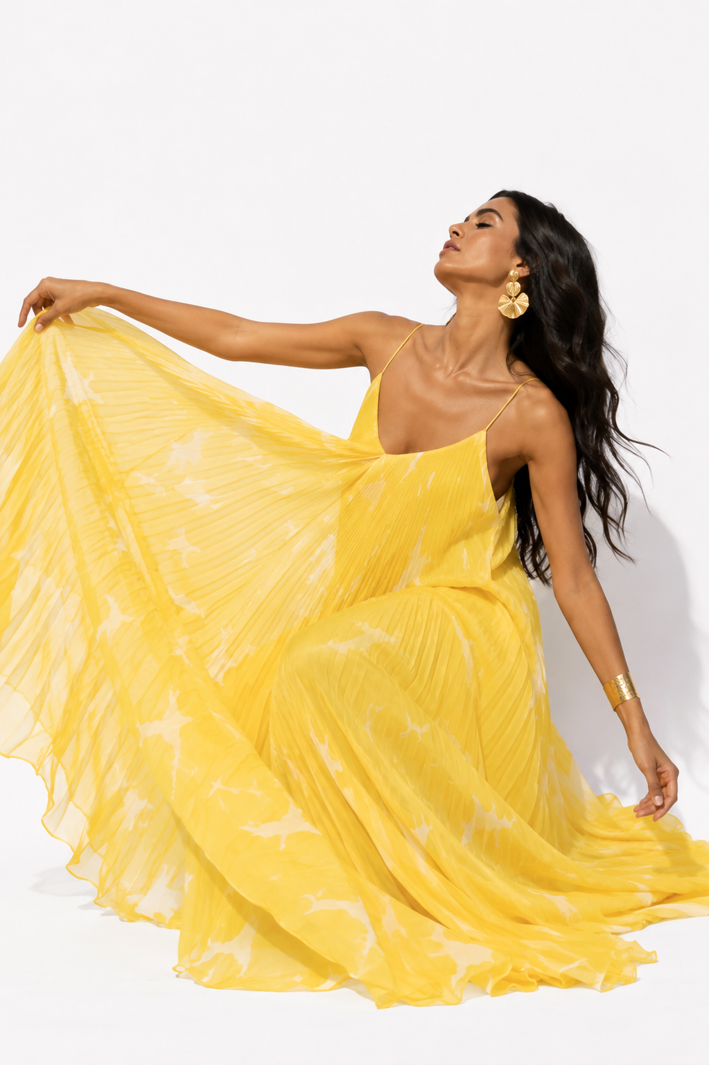 Vestido Aratoca Amarillo Gaviotas Estampado