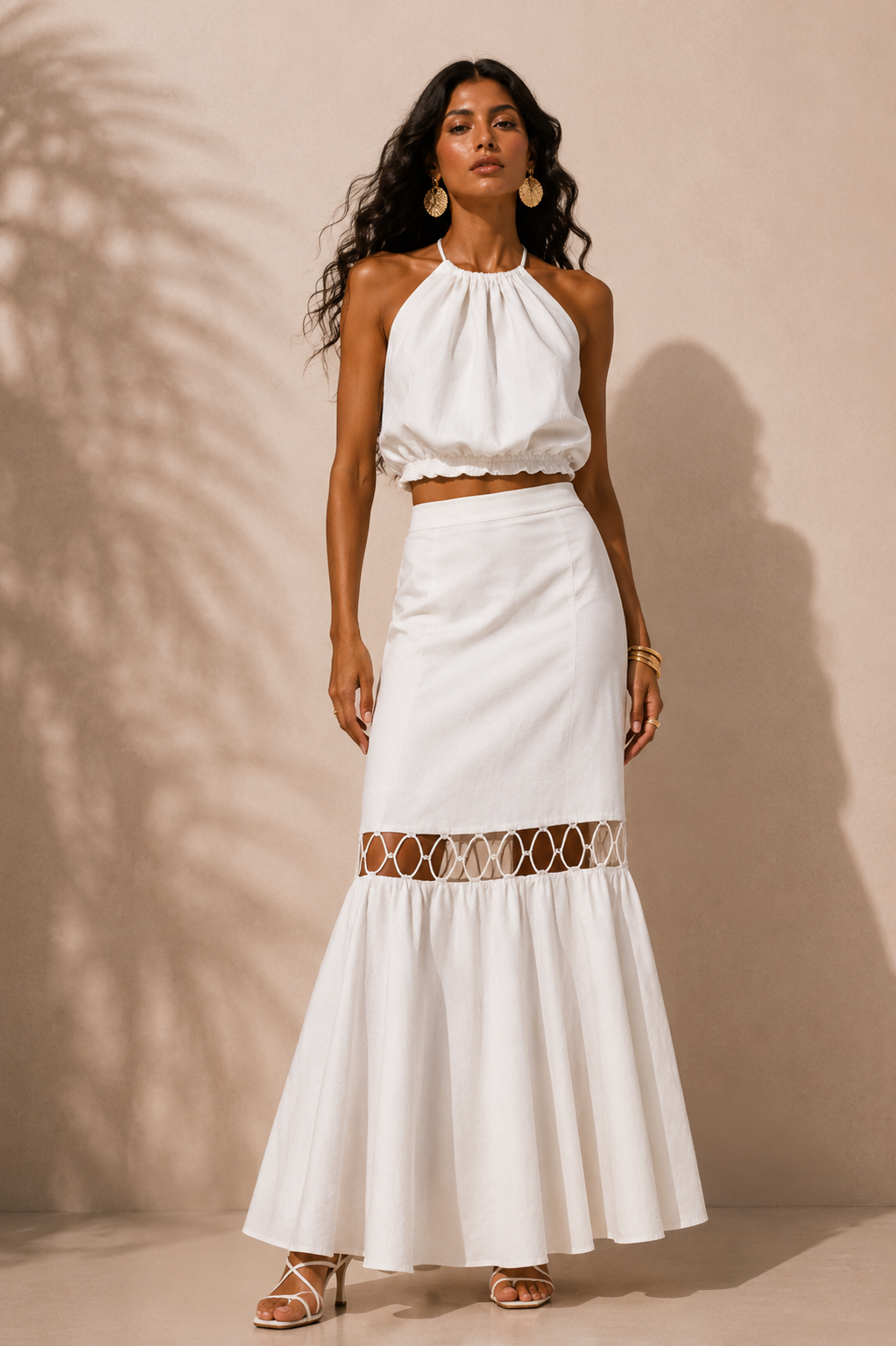 Falda Aguadas Blanco