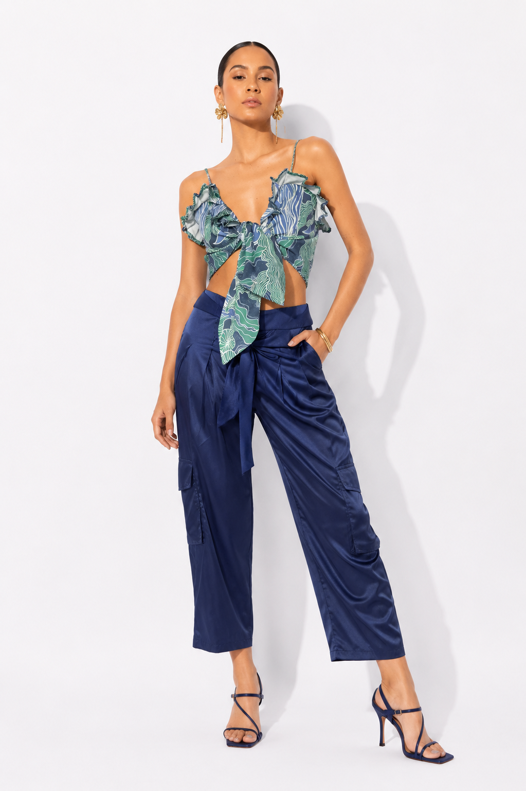 Top Farid Estampado Ballenas