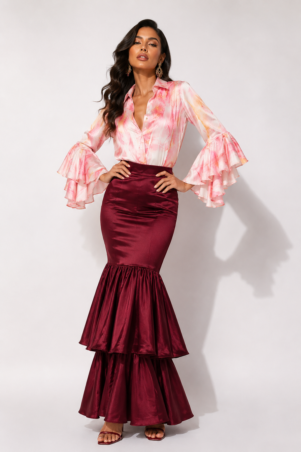 Blusa Anekio Plumas Salmon