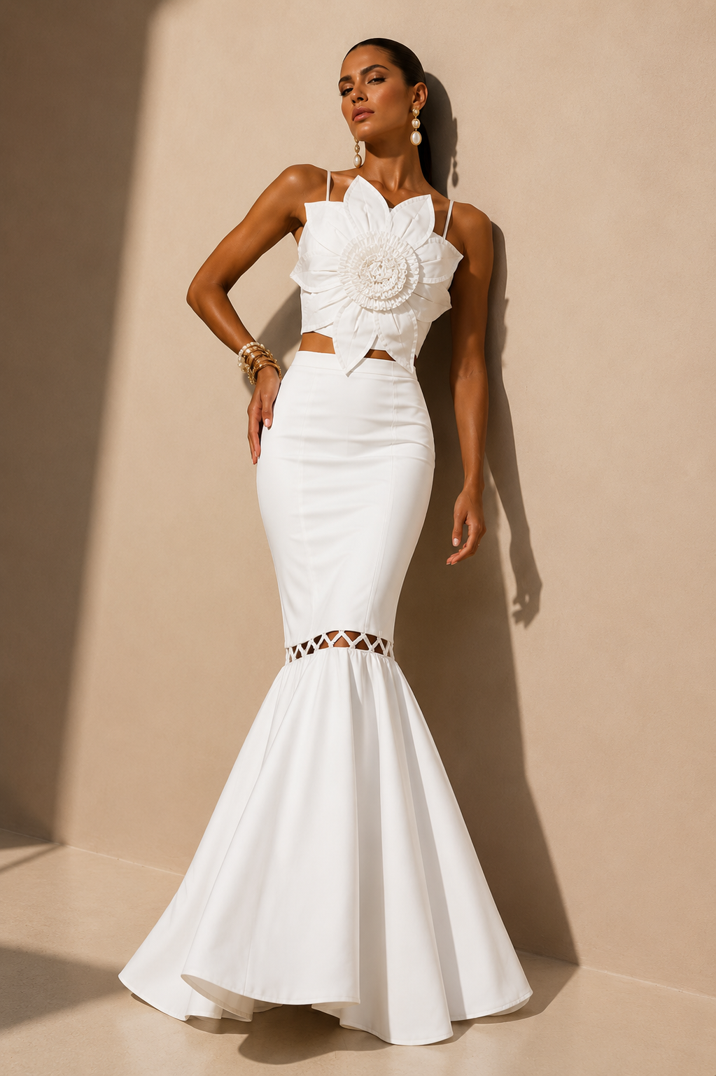 Crop Top Nogal blanco