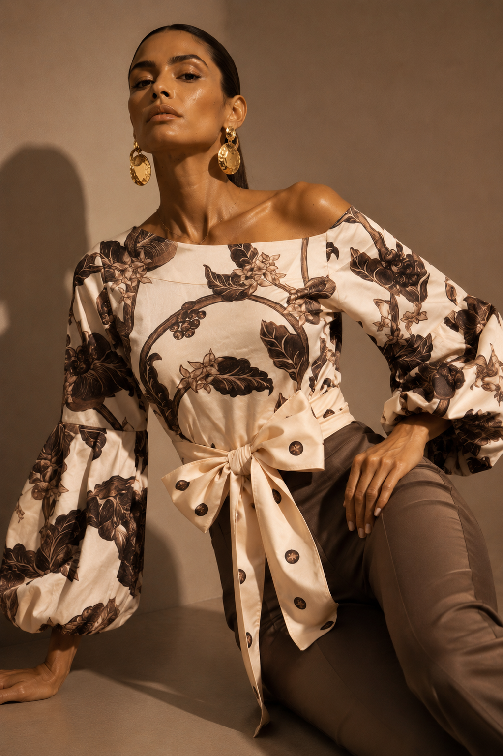 Blusa Patty Coffee Branches