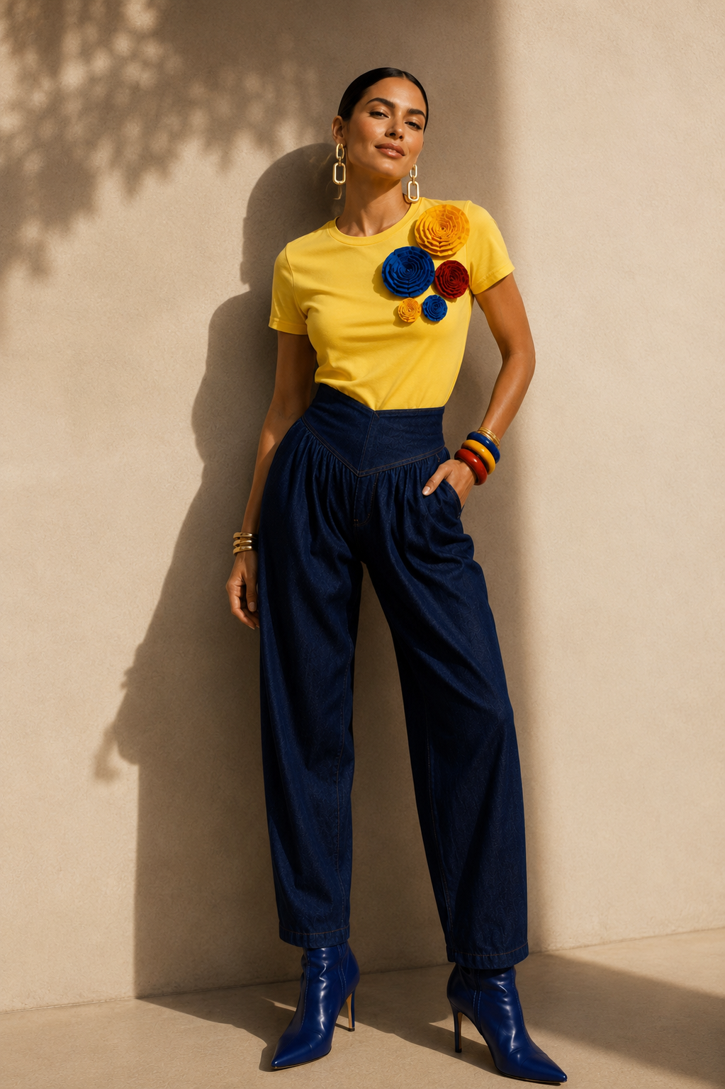 Camiseta Colombia Florece amarilla