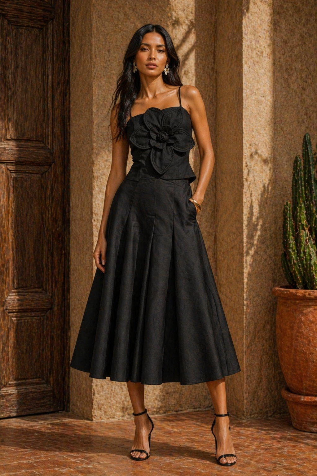 Falda Palmacera Negro