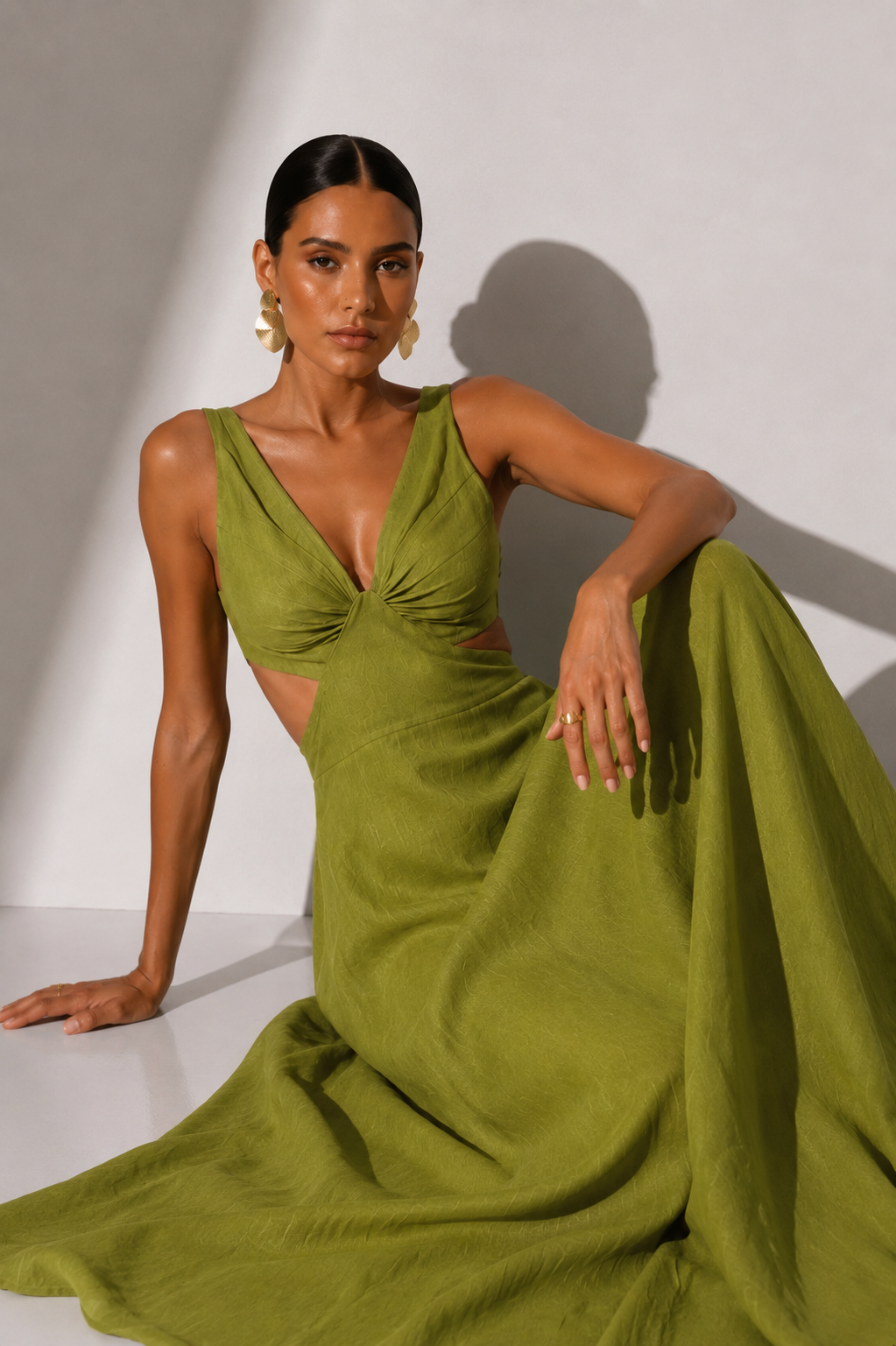 Vestido Quindio verde pistacho