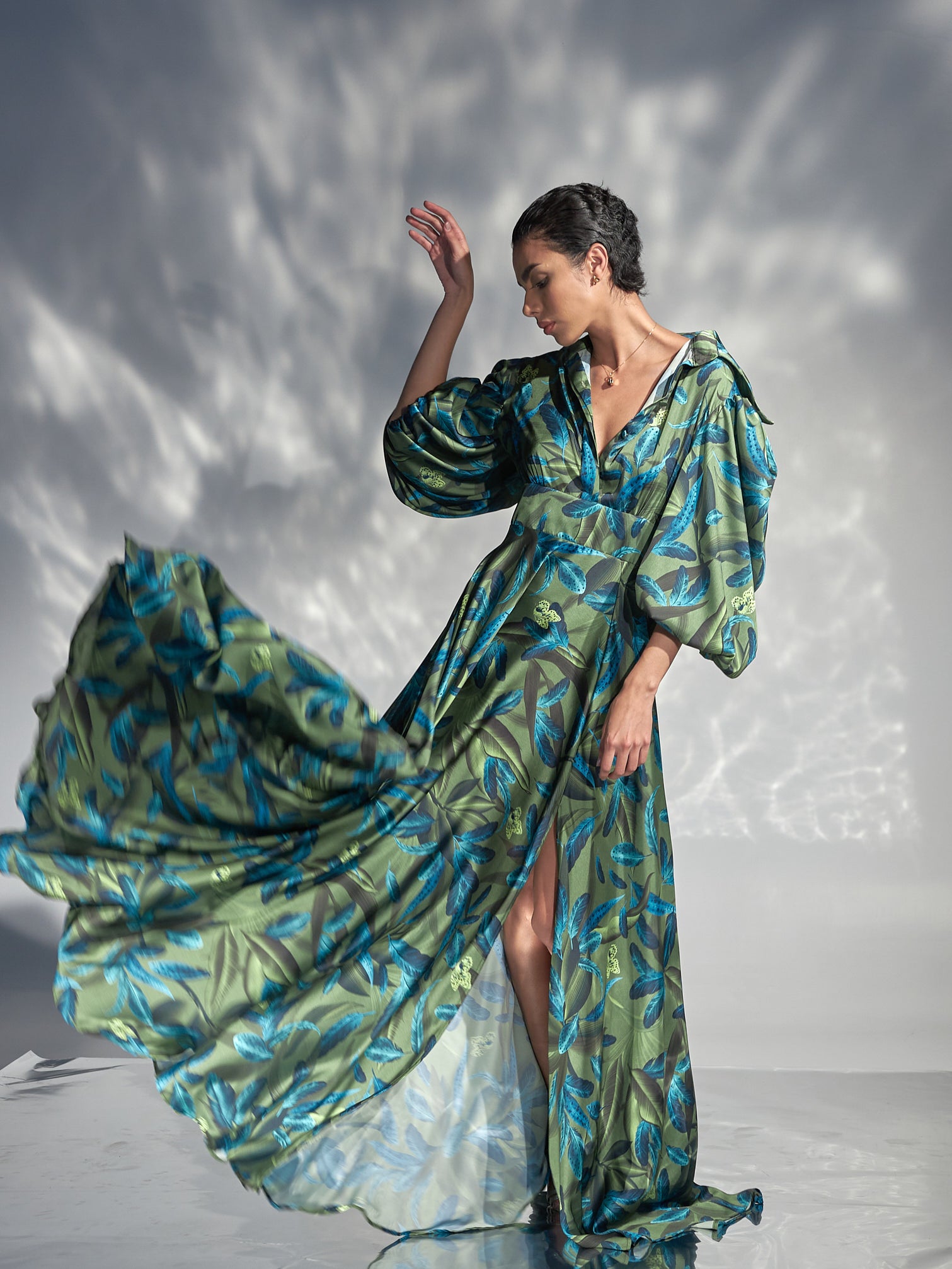 Vestido Ono Estampado Multi Verde