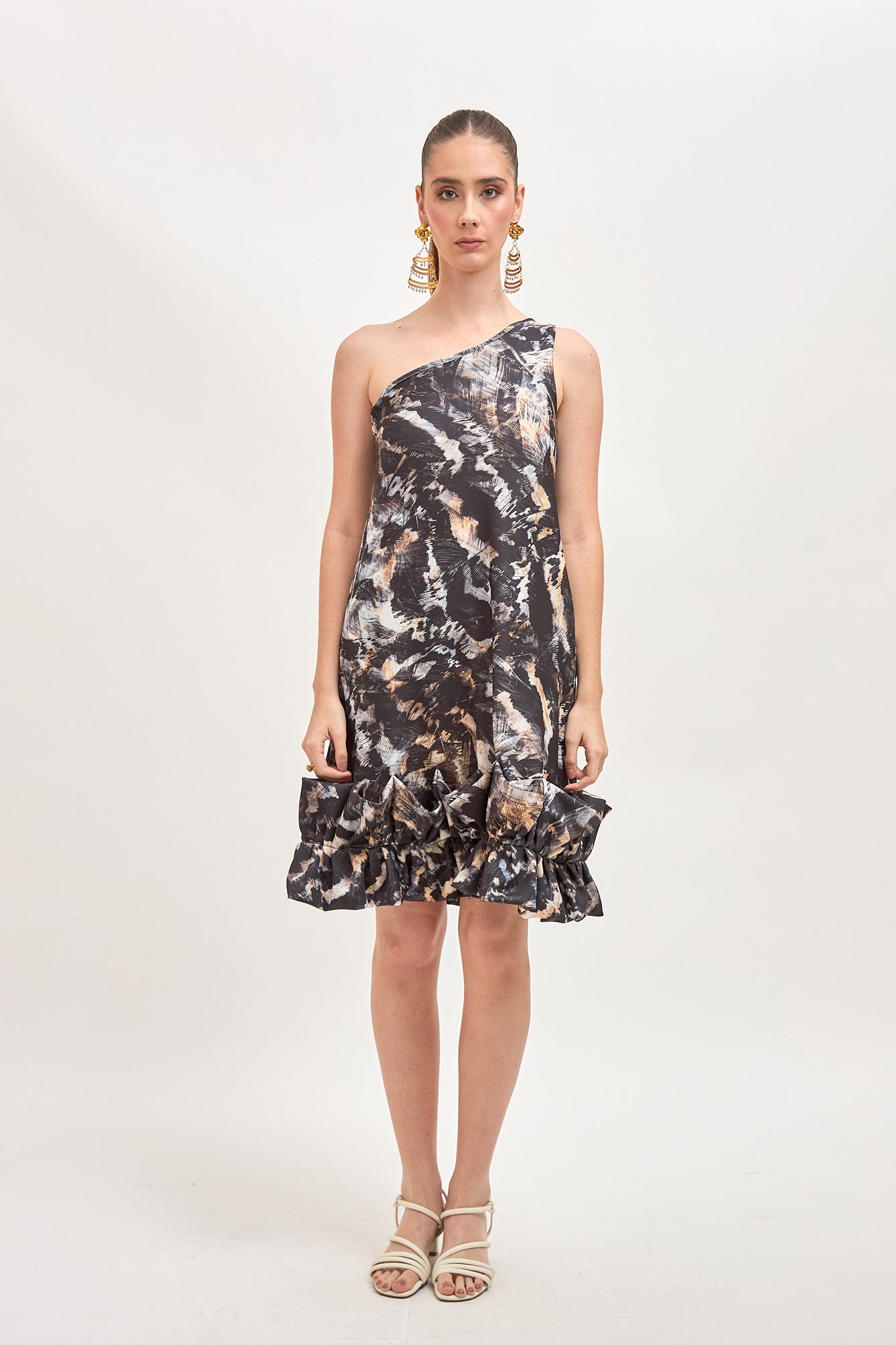 Vestido Chiquima Feathers Negro