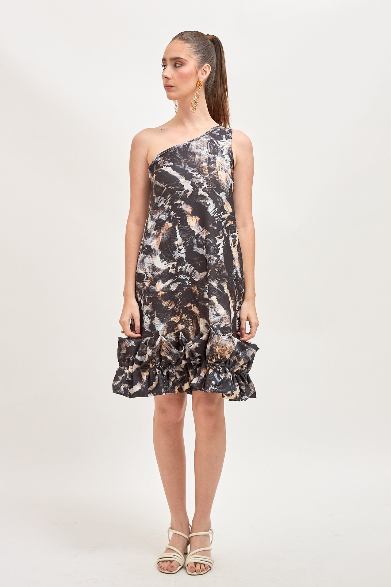 Vestido Chiquima Feathers Negro