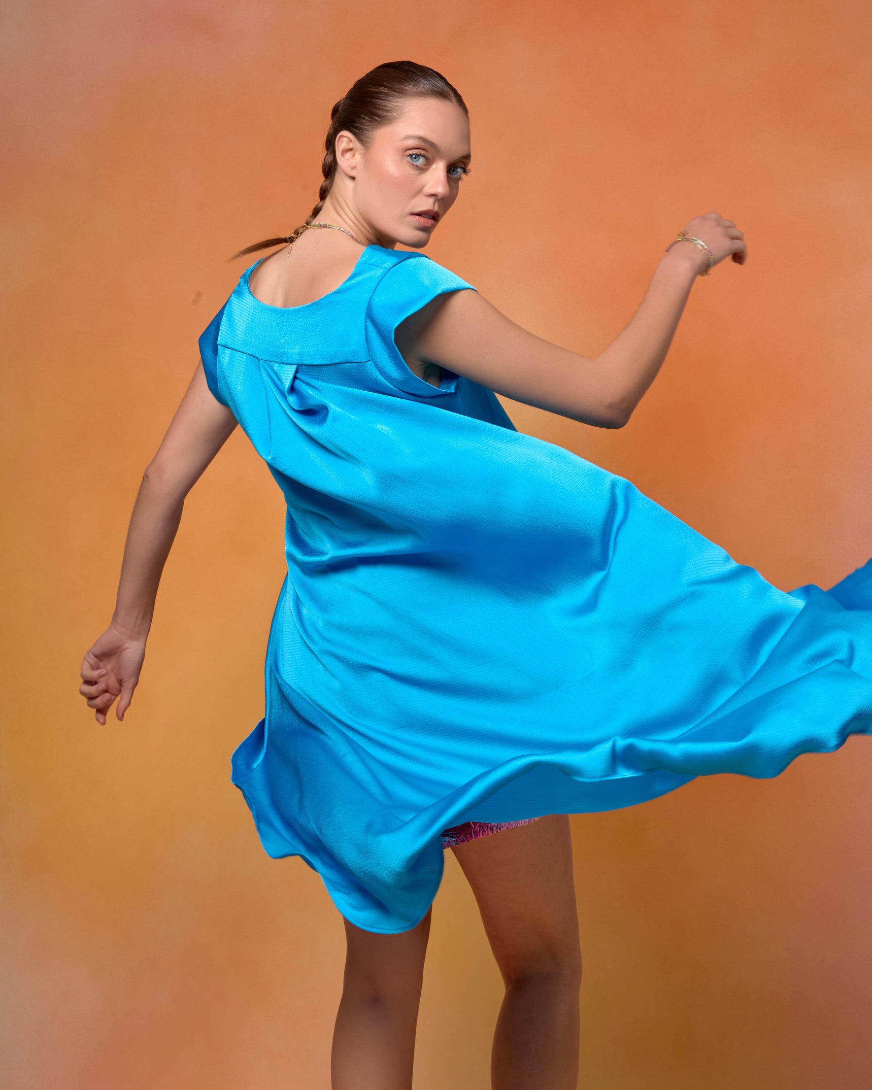 Blusa Palmita Turquesa