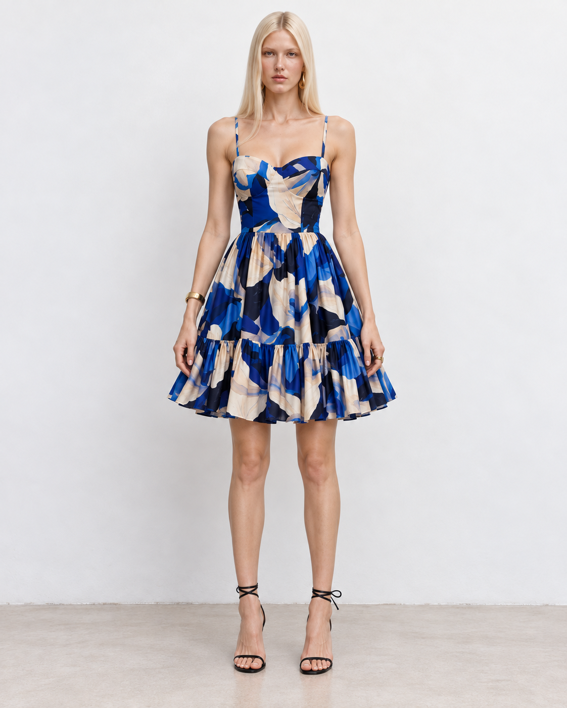 Vestido Jacaranda azul estampado