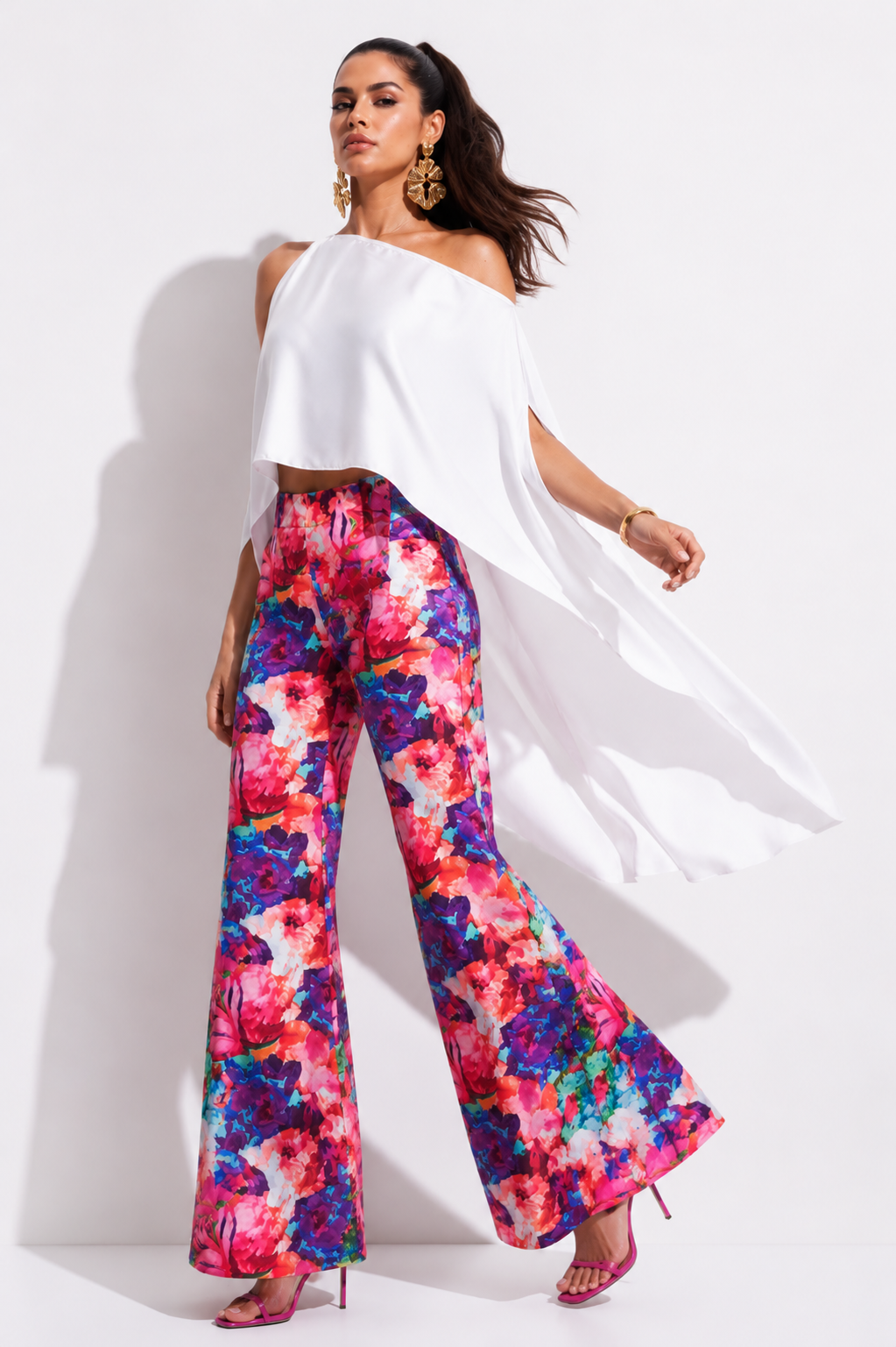 Pantalón Kristal Morado Estampado