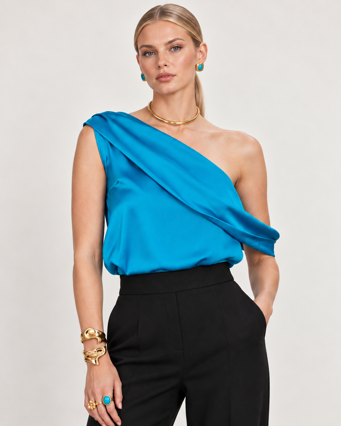Blusa Norcasia Turquesa