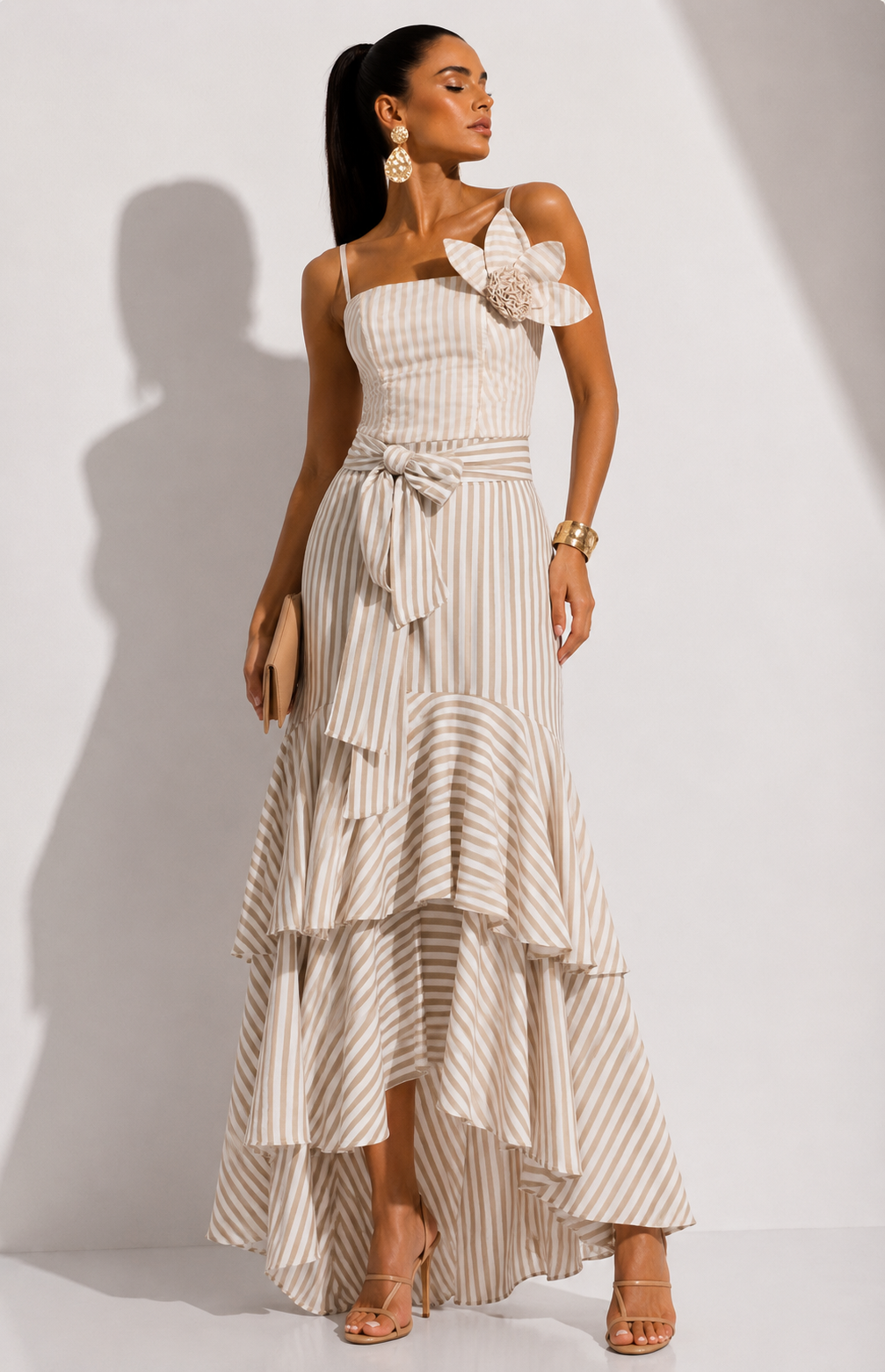 Top Berlim Rayas Camel