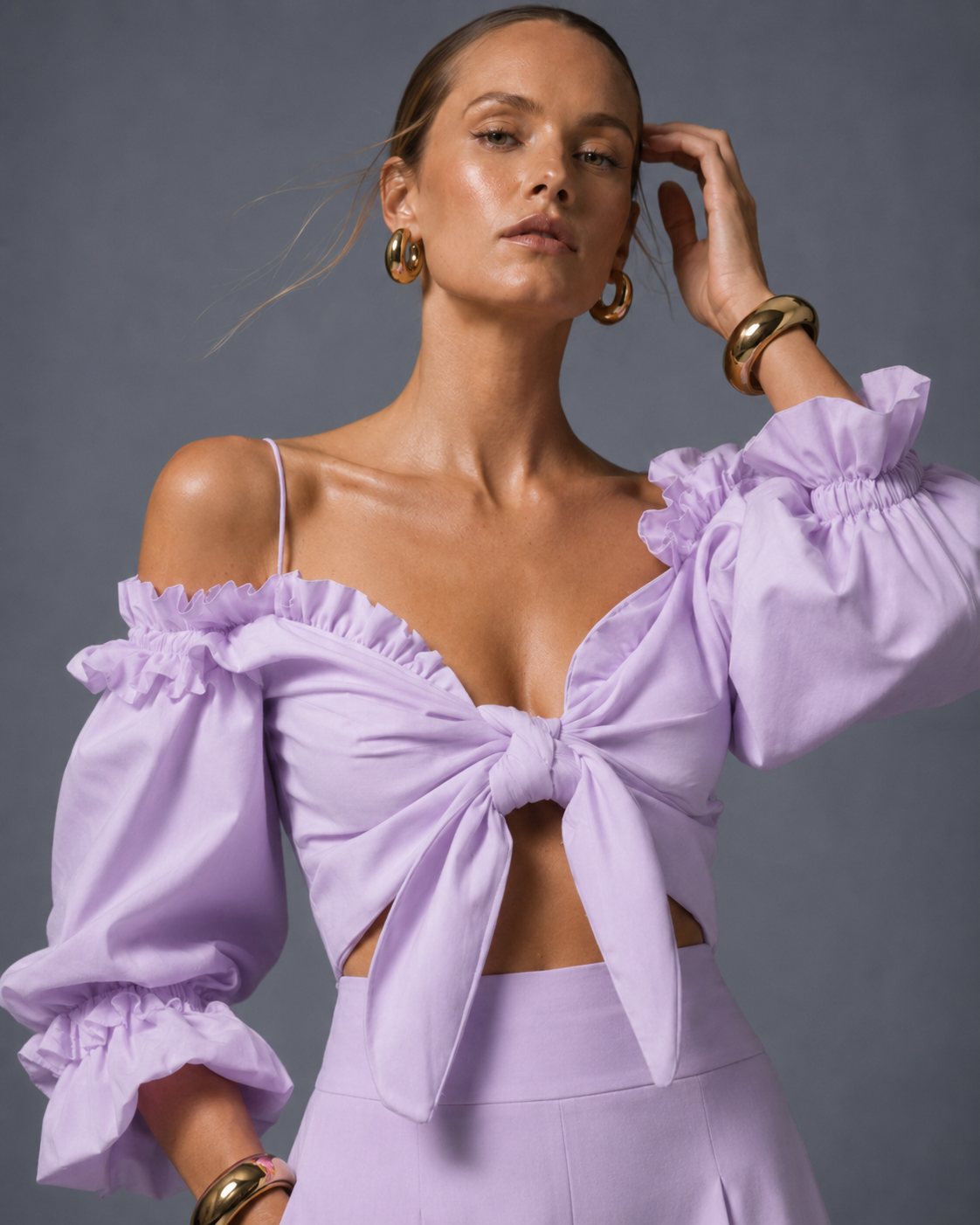 Blusa Tuck Lila