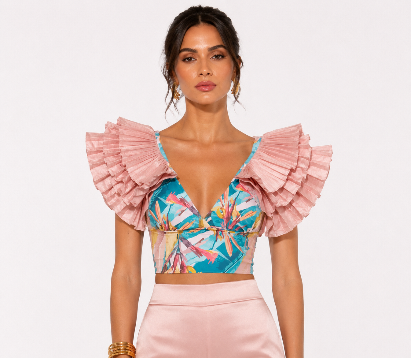 Top Nao Palo De Rosa Estampado