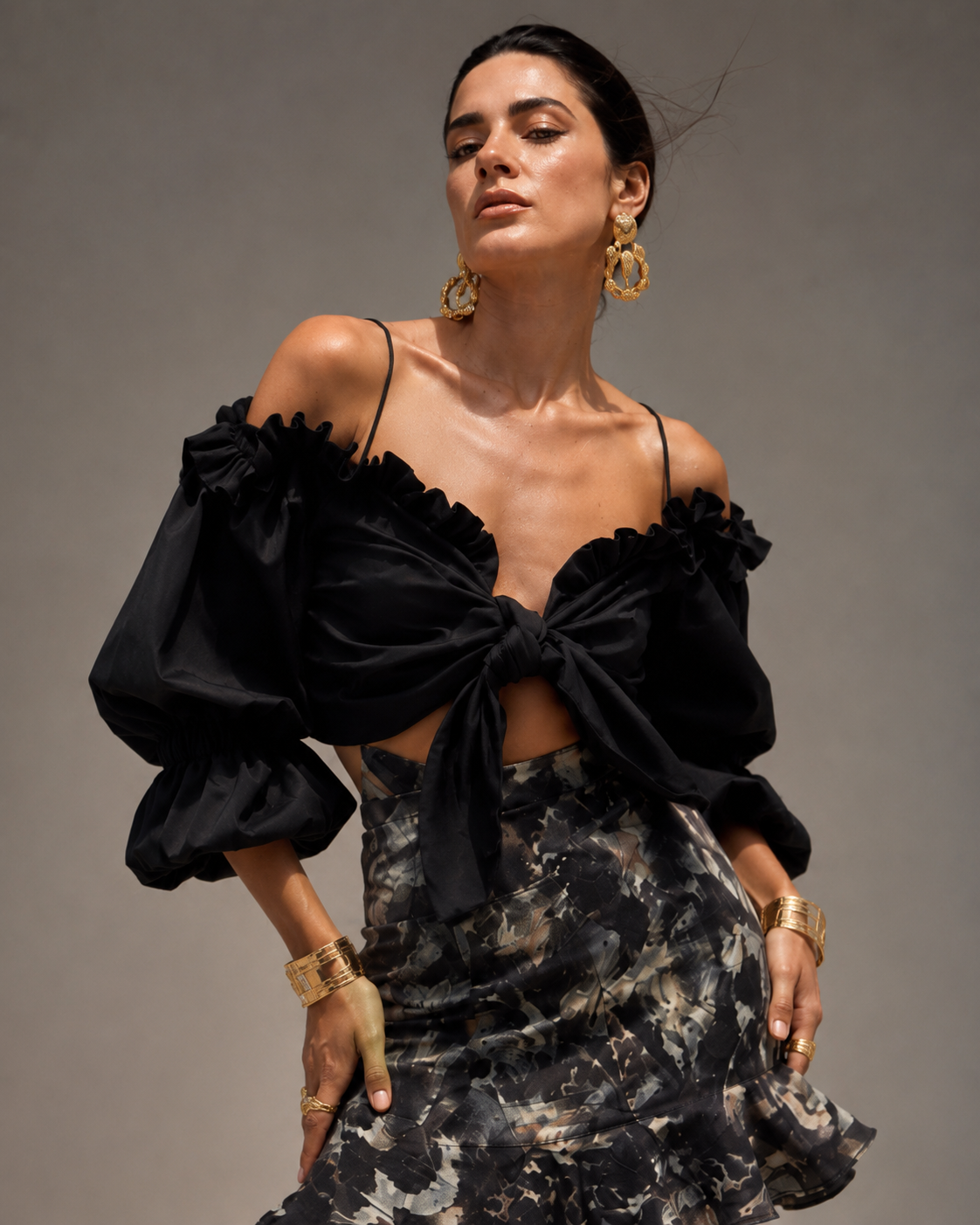 Crop Top Tuck Negro