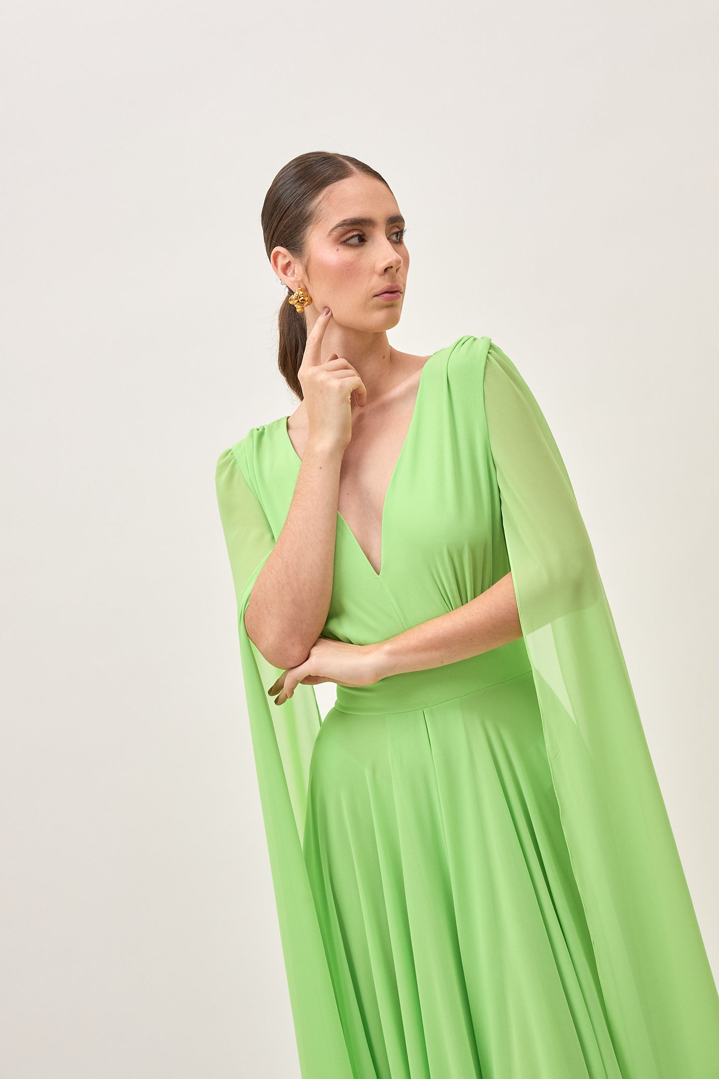 Vestido Girasol Verde Limón