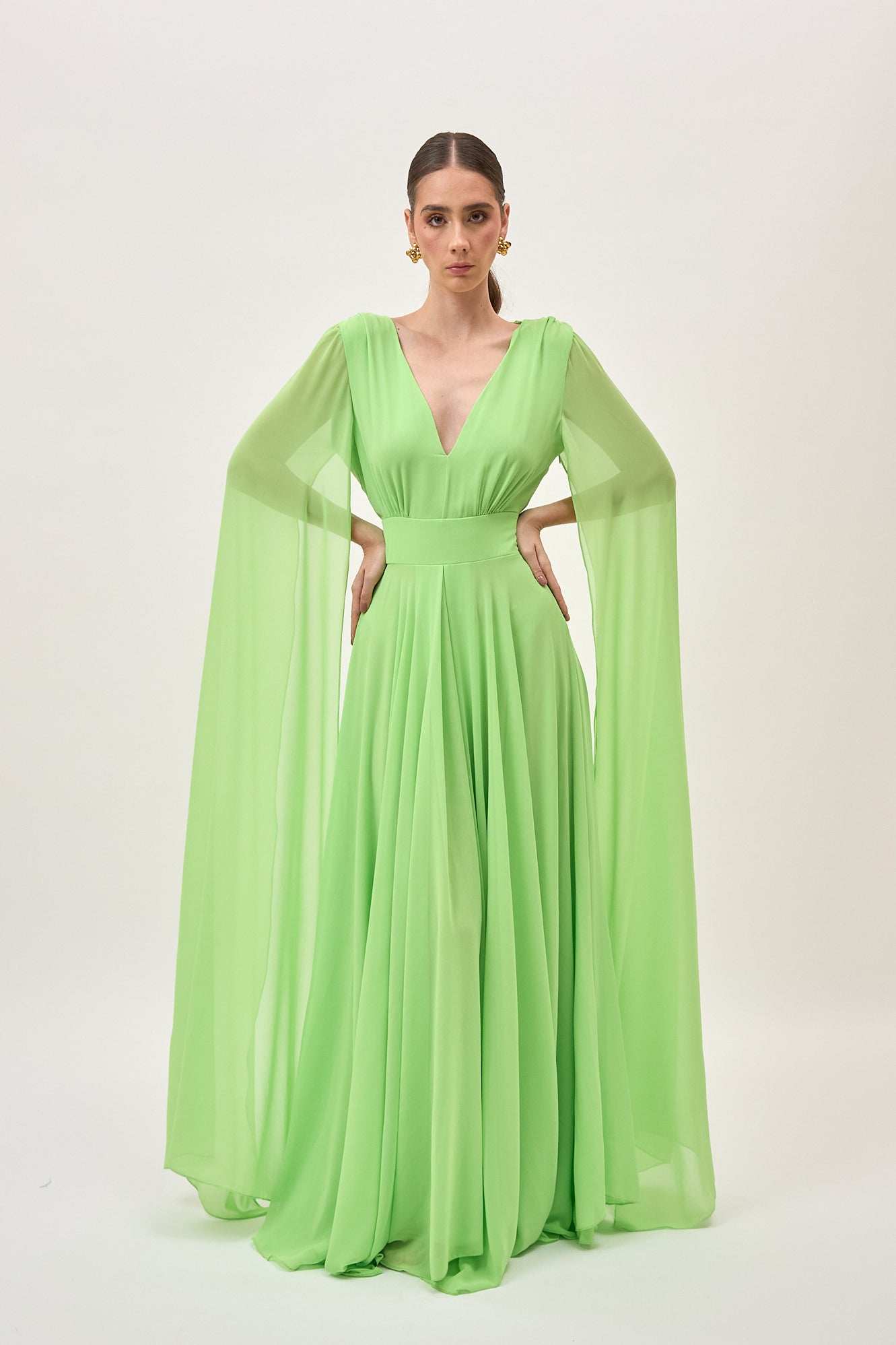 Vestido Girasol Verde Limón