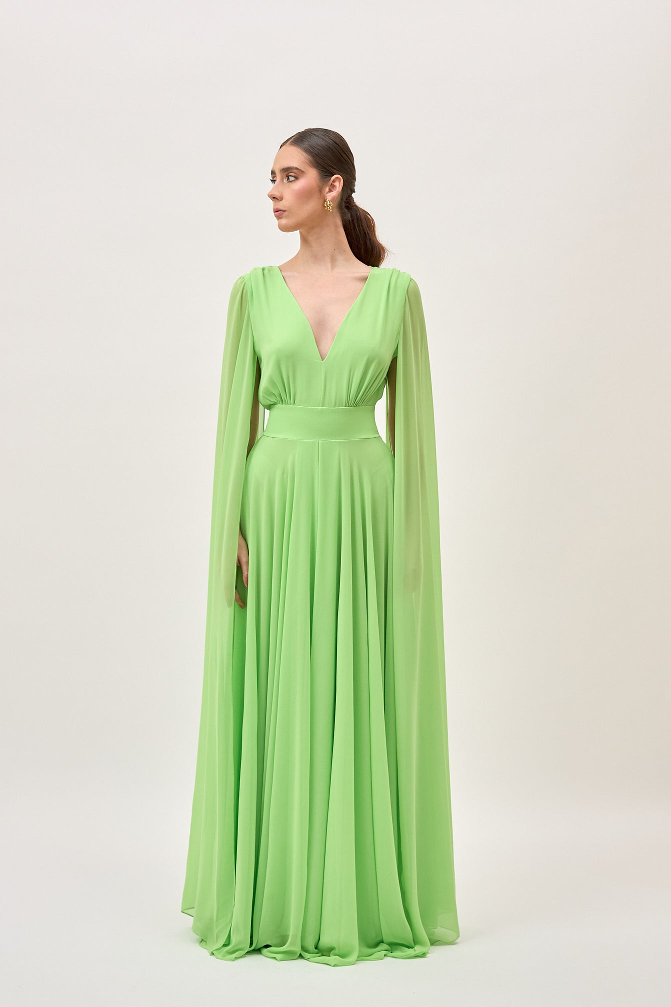 Vestido Girasol Verde Limón