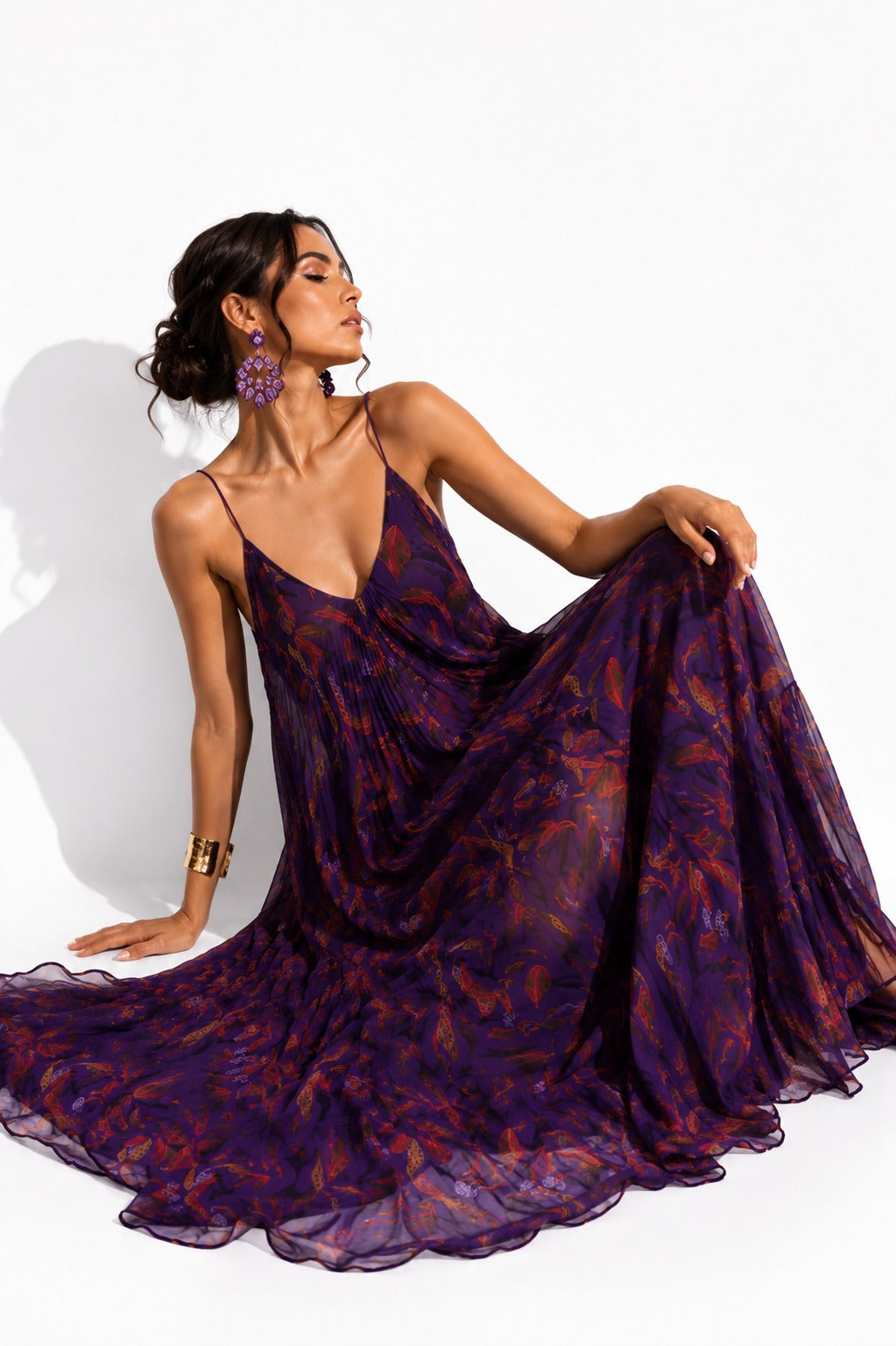 Vestido Aratoca Morado Estampado