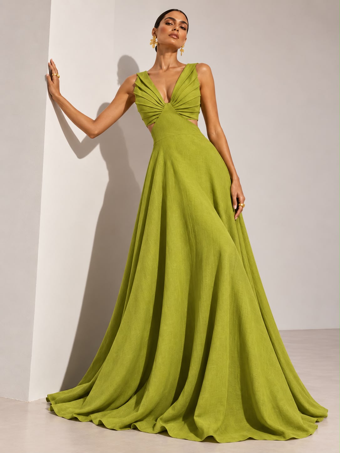 Vestido Quindio verde pistacho