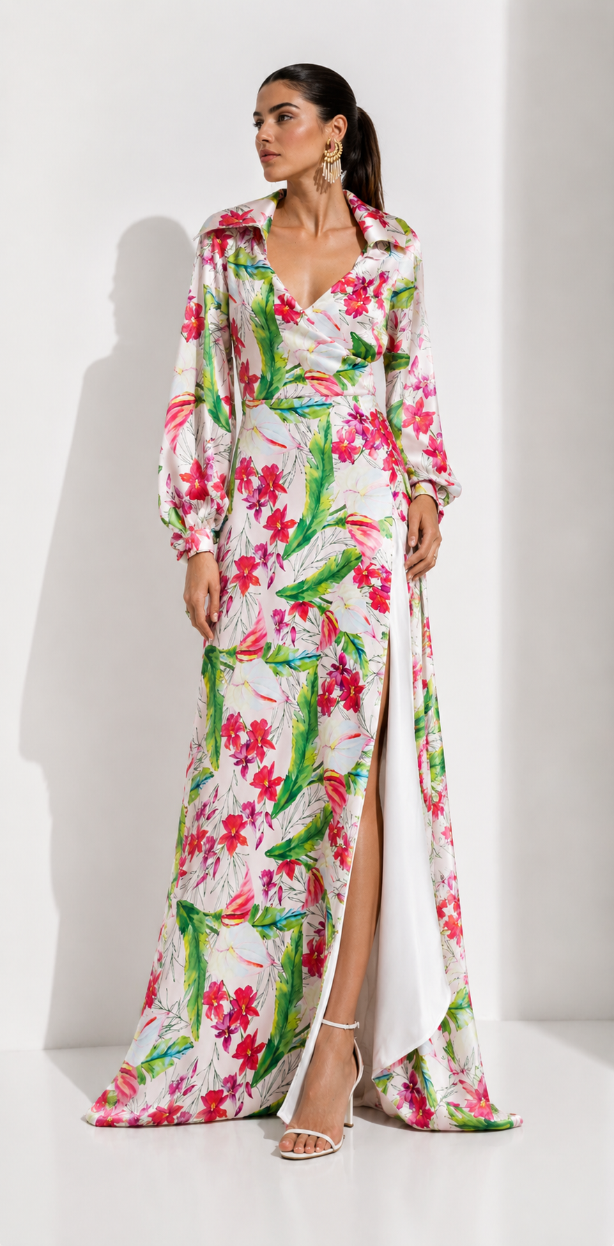 Vestido Balisia Flores Fondo Rosa