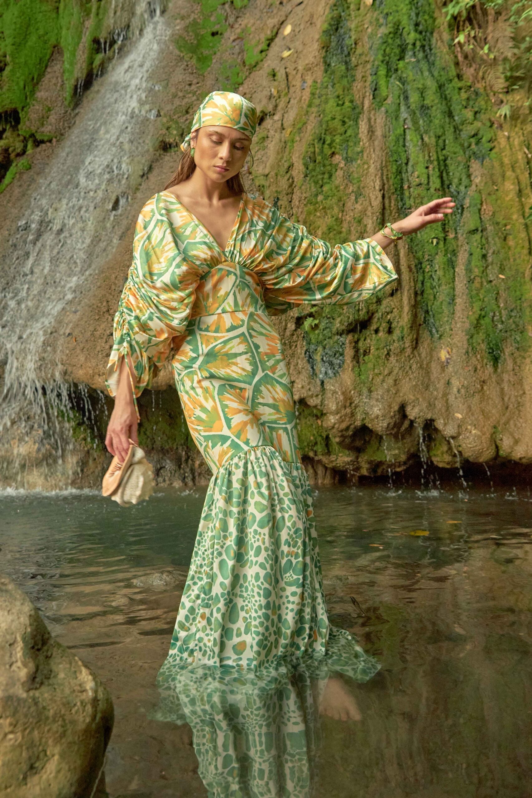 Vestido Musk Tortugas Verde