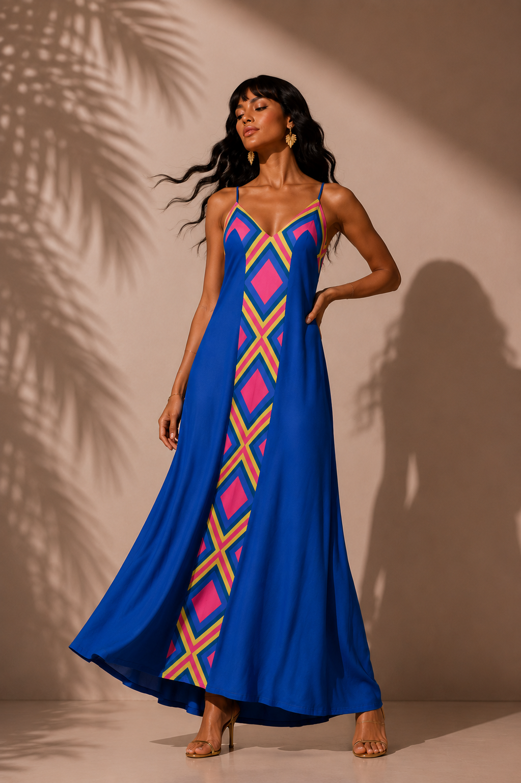 Vestido Lilla Fondo Azul