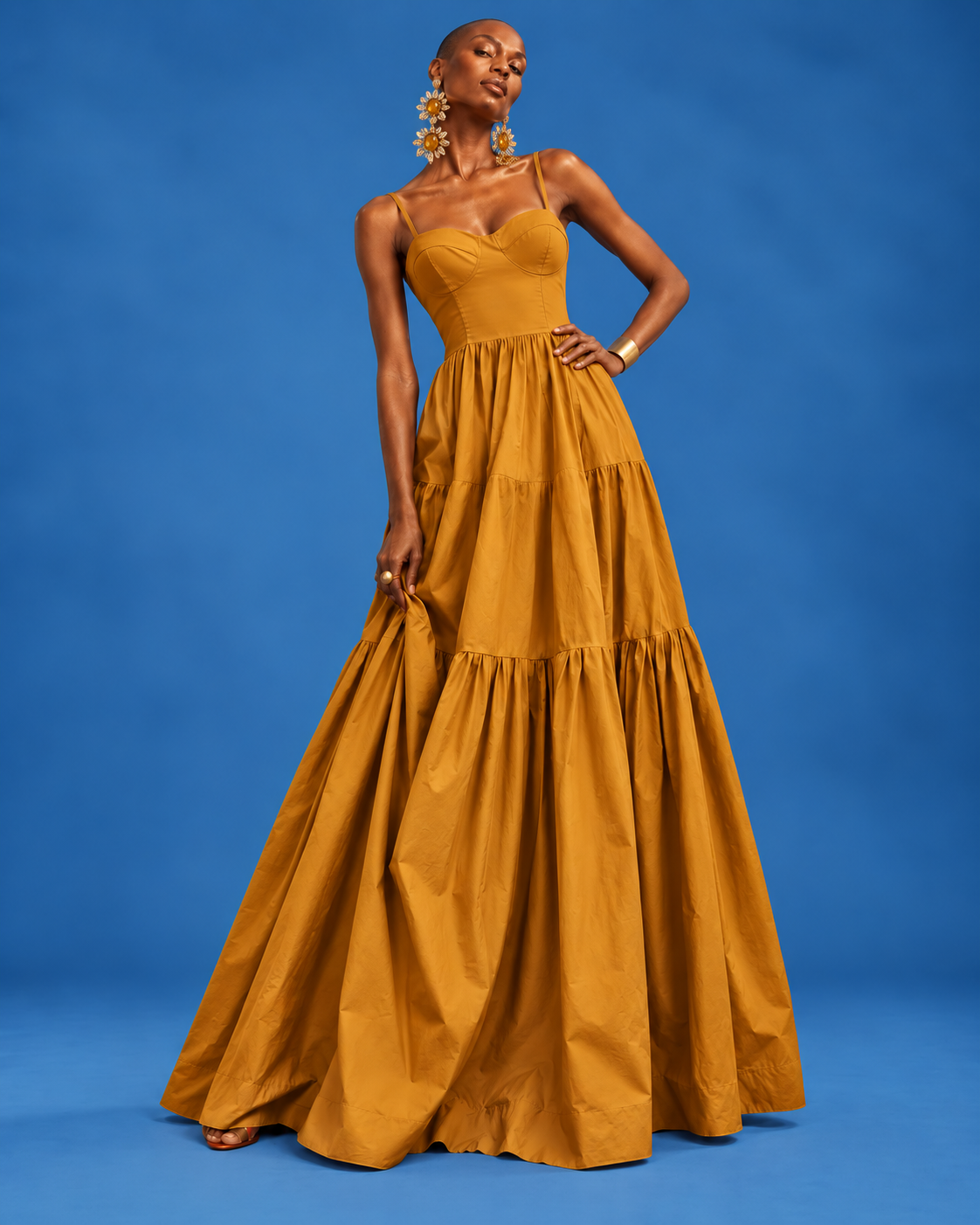 Vestido Pijao mostaza